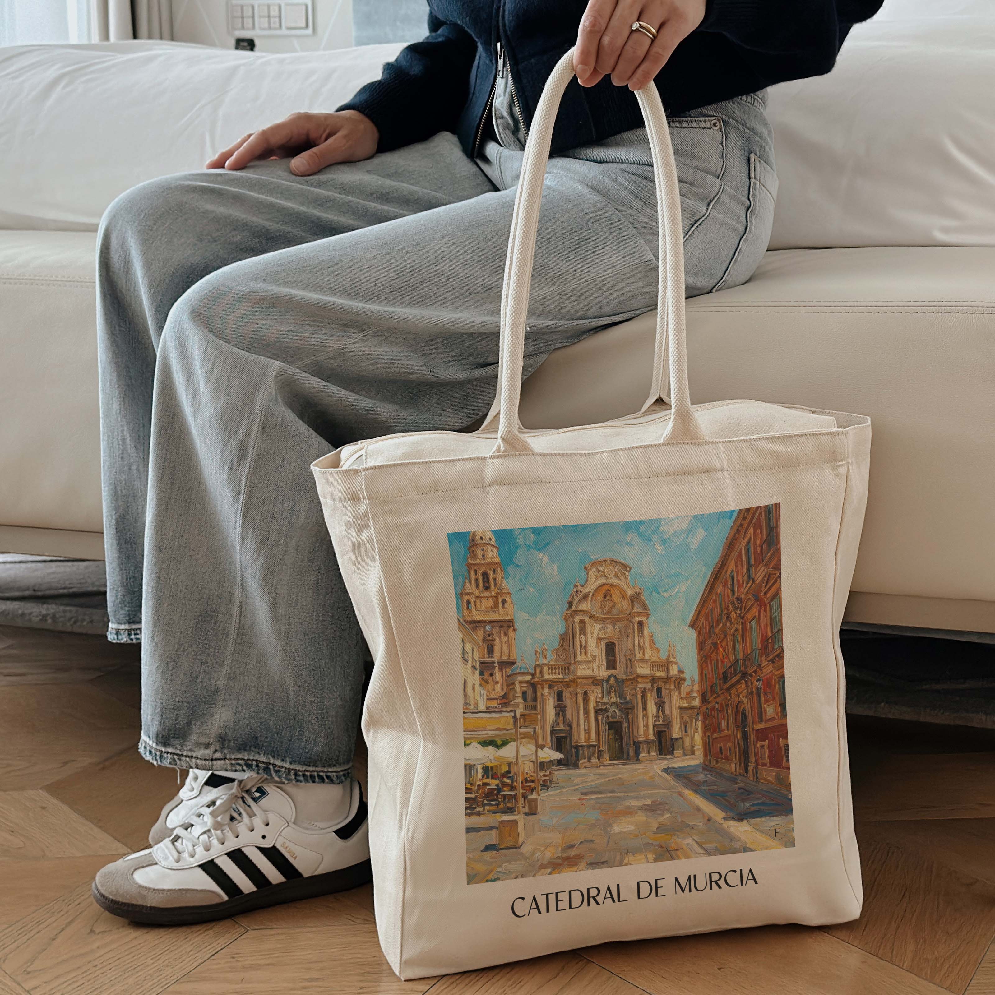 catedral-de-murcia-spanien-spanien-einkaufstasche-oil-painting-oelgemaelde