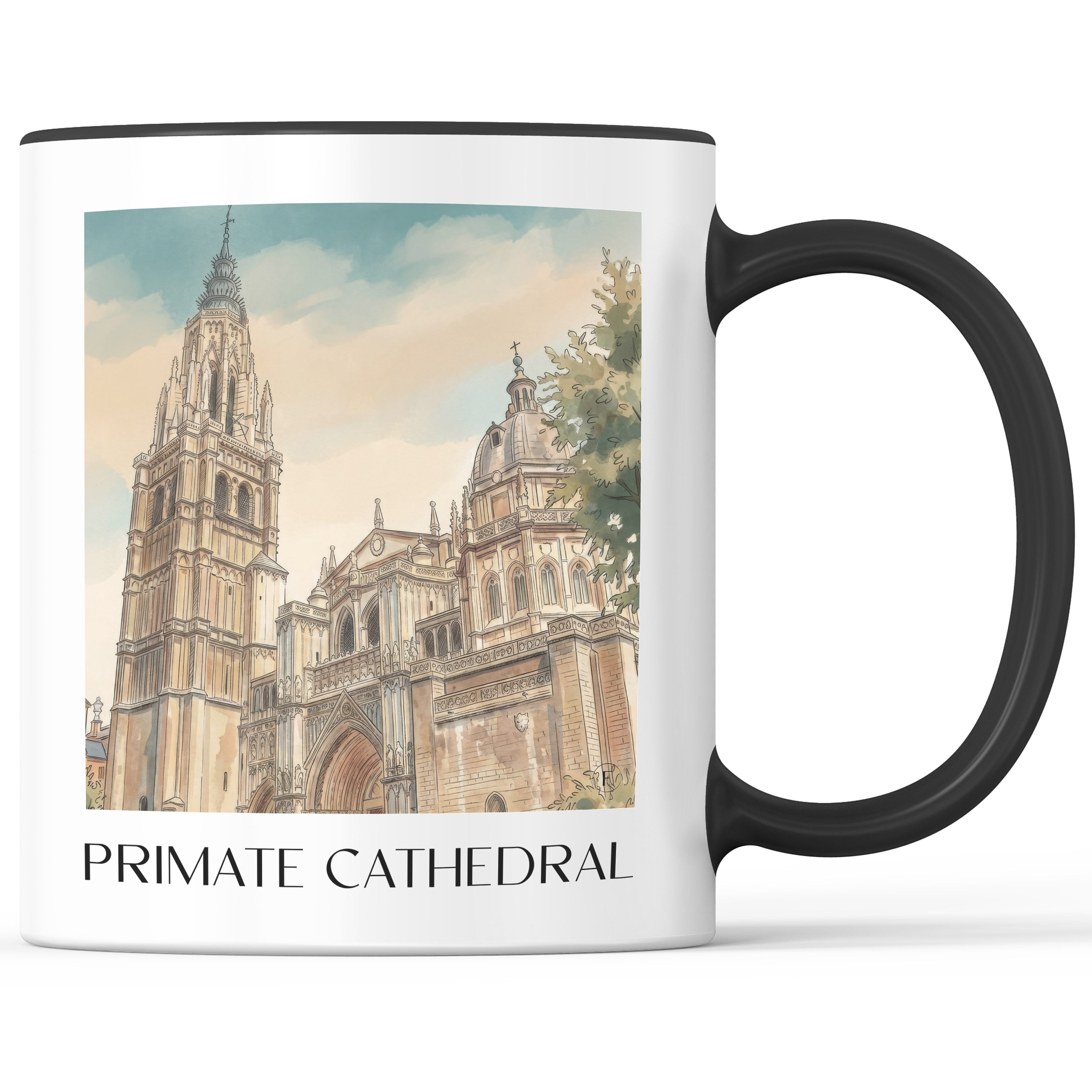 Catedral de Santa María Kaffeebecher - Toledo - Spanien Becher - Kaffeetasse im Aquarell Stil - favplace