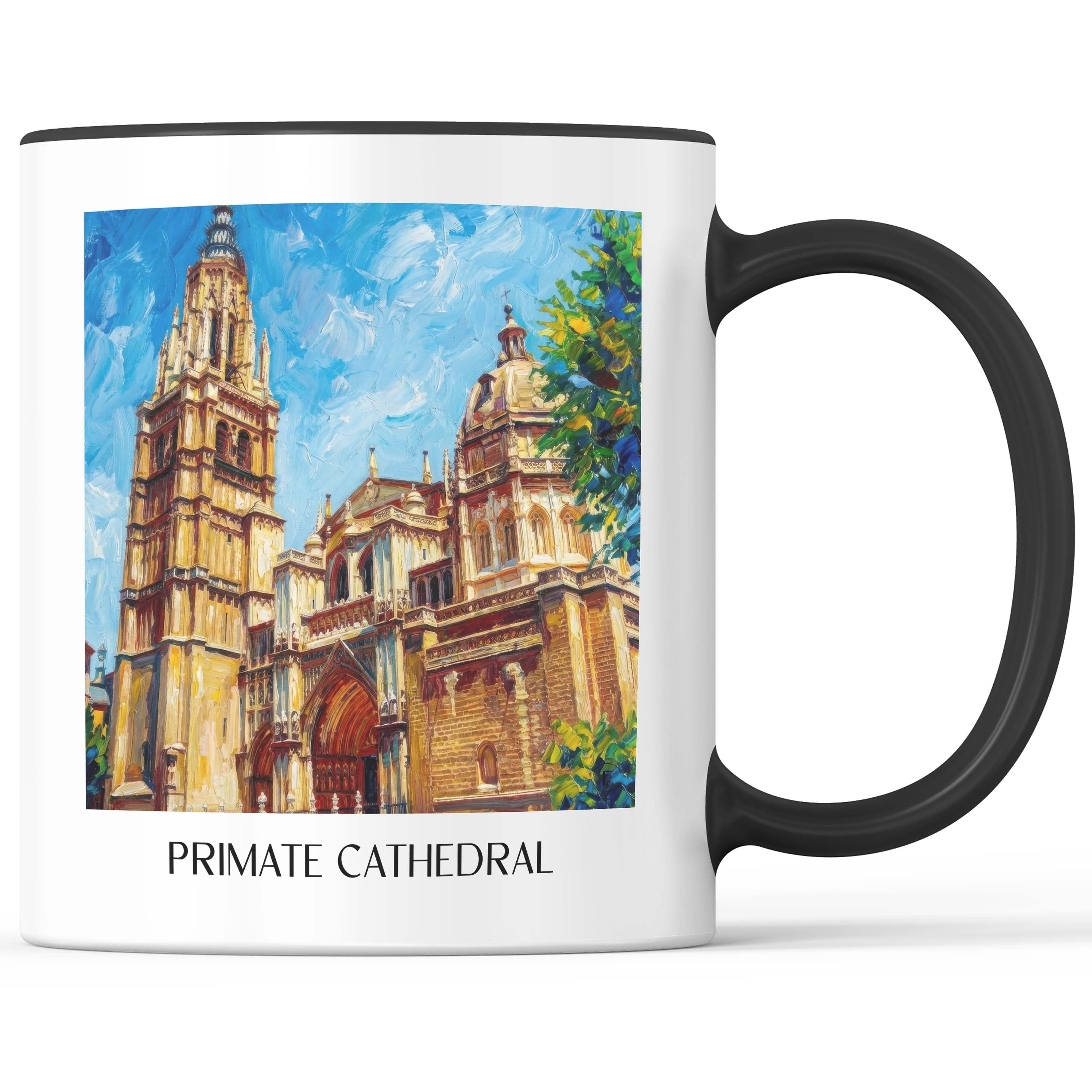 Catedral de Santa María Kaffeebecher - Toledo - Spanien Becher - Kaffeetasse im Ölgemälde Stil - favplace