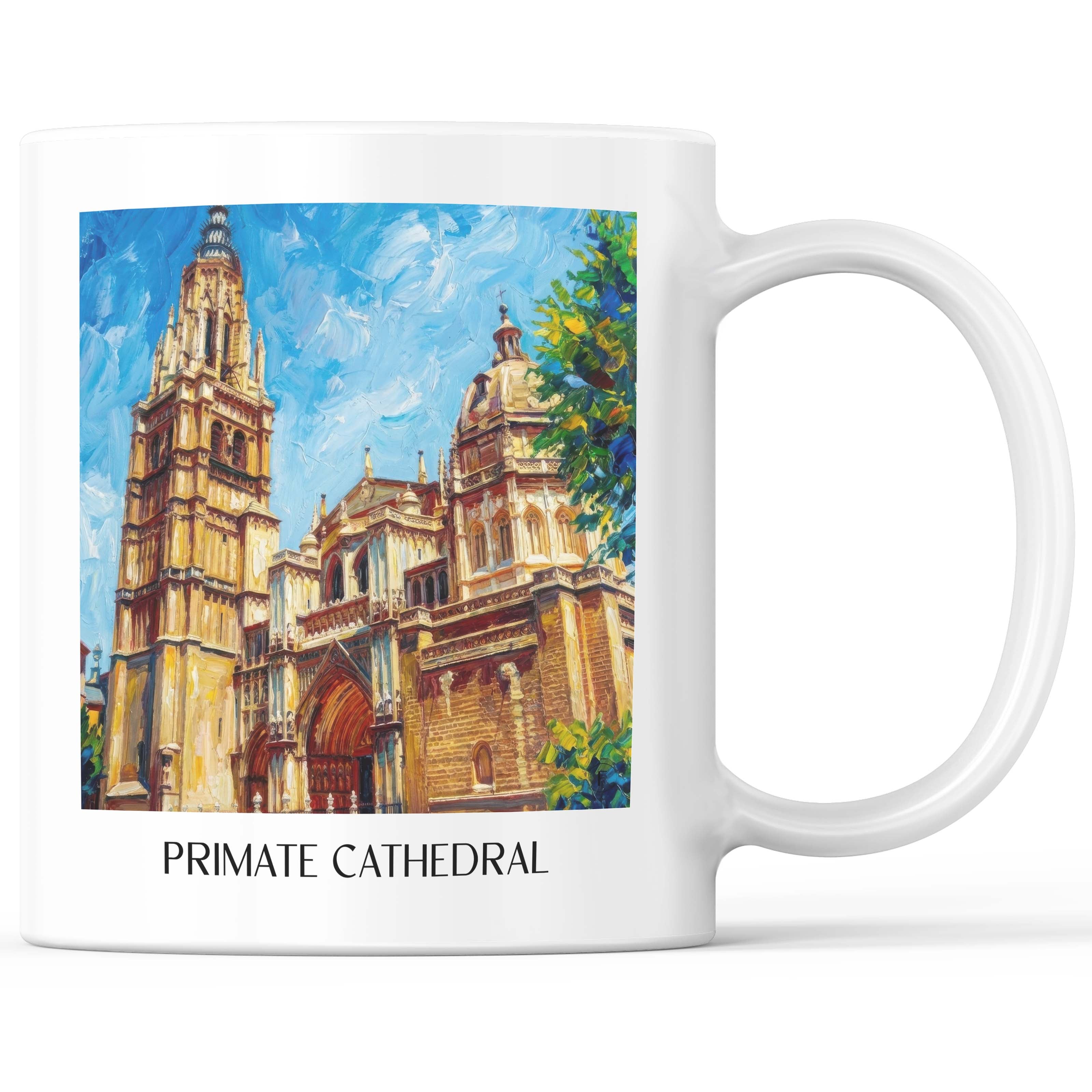 Catedral de Santa María Kaffeebecher - Toledo - Spanien Becher - Kaffeetasse im Ölgemälde Stil - favplace