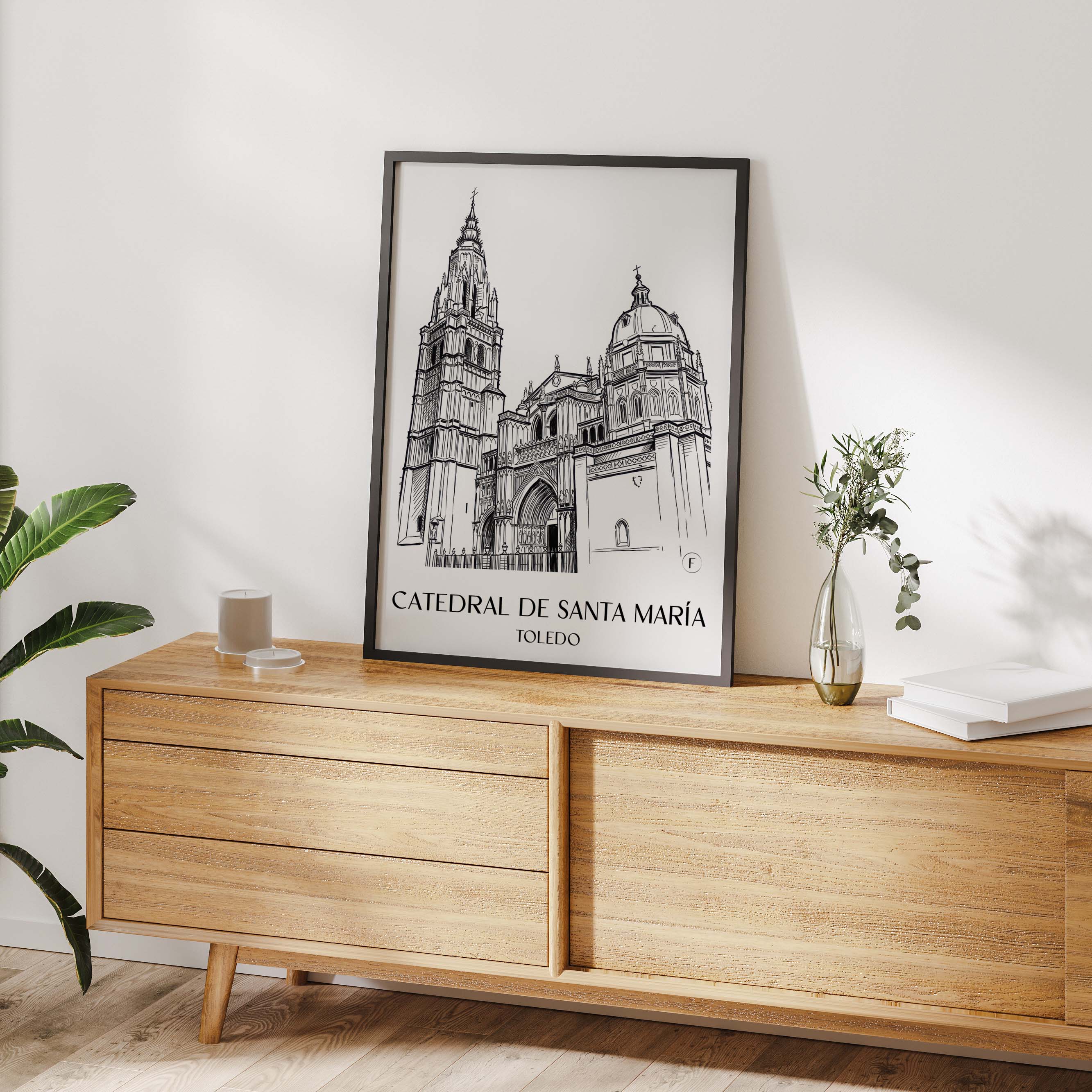 catedral-de-santa-maría-toledo-spanien-poster-skizze