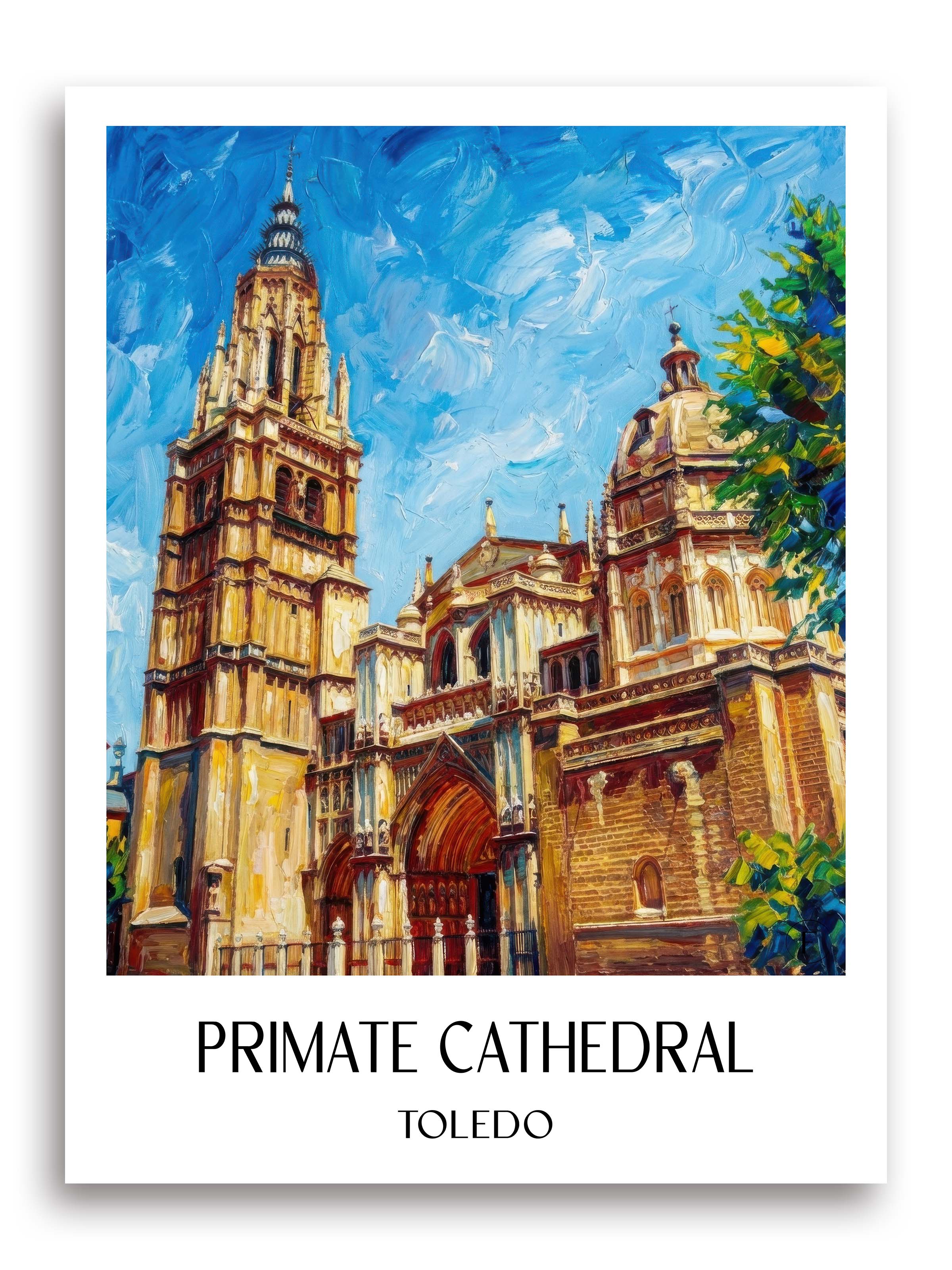 Catedral de Santa María Poster - Toledo - Spanien Kunstdruck - Ölgemälde von A4 bis A1 - favplace