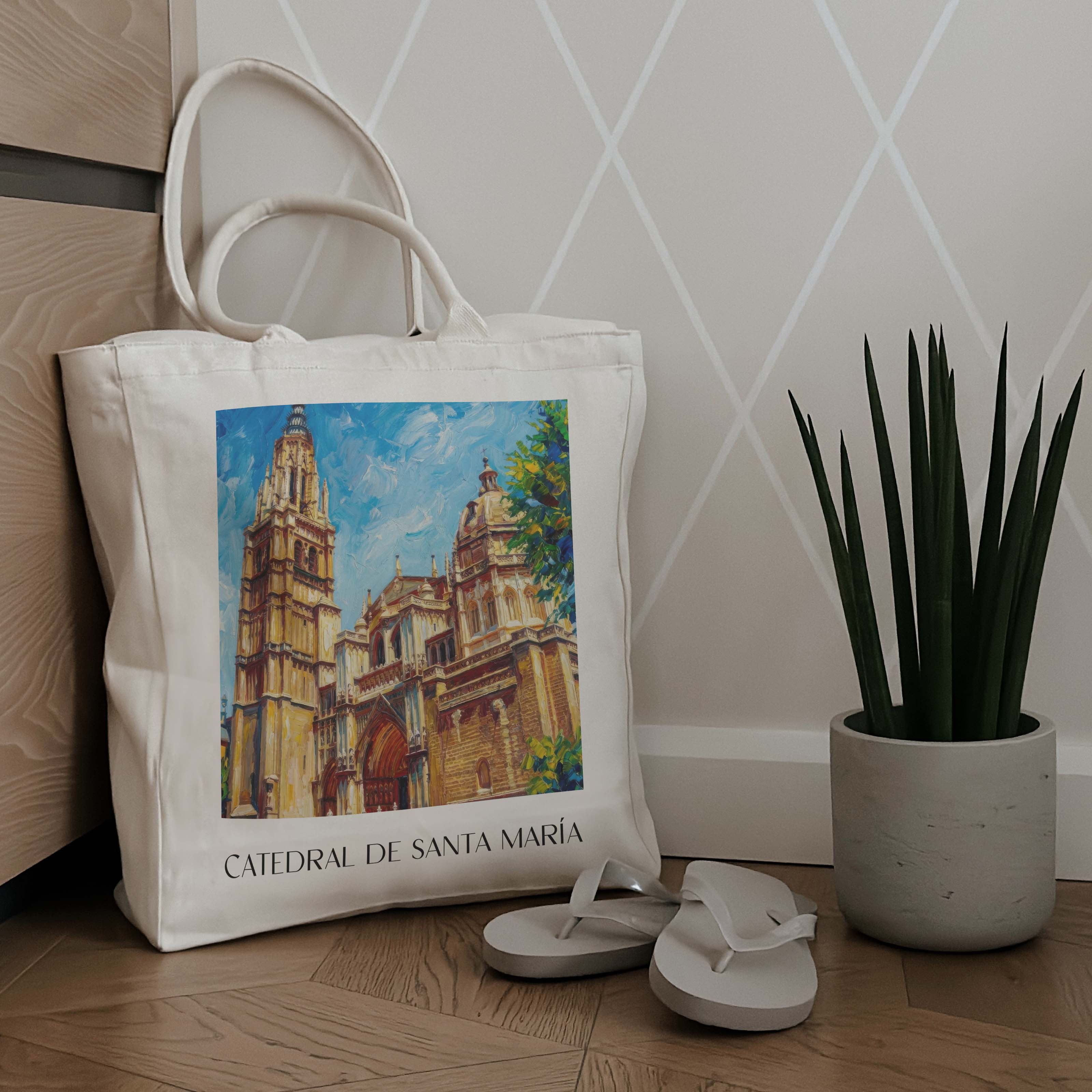 catedral-de-santa-maría-toledo-spanien-einkaufstasche-oil-painting-oelgemaelde