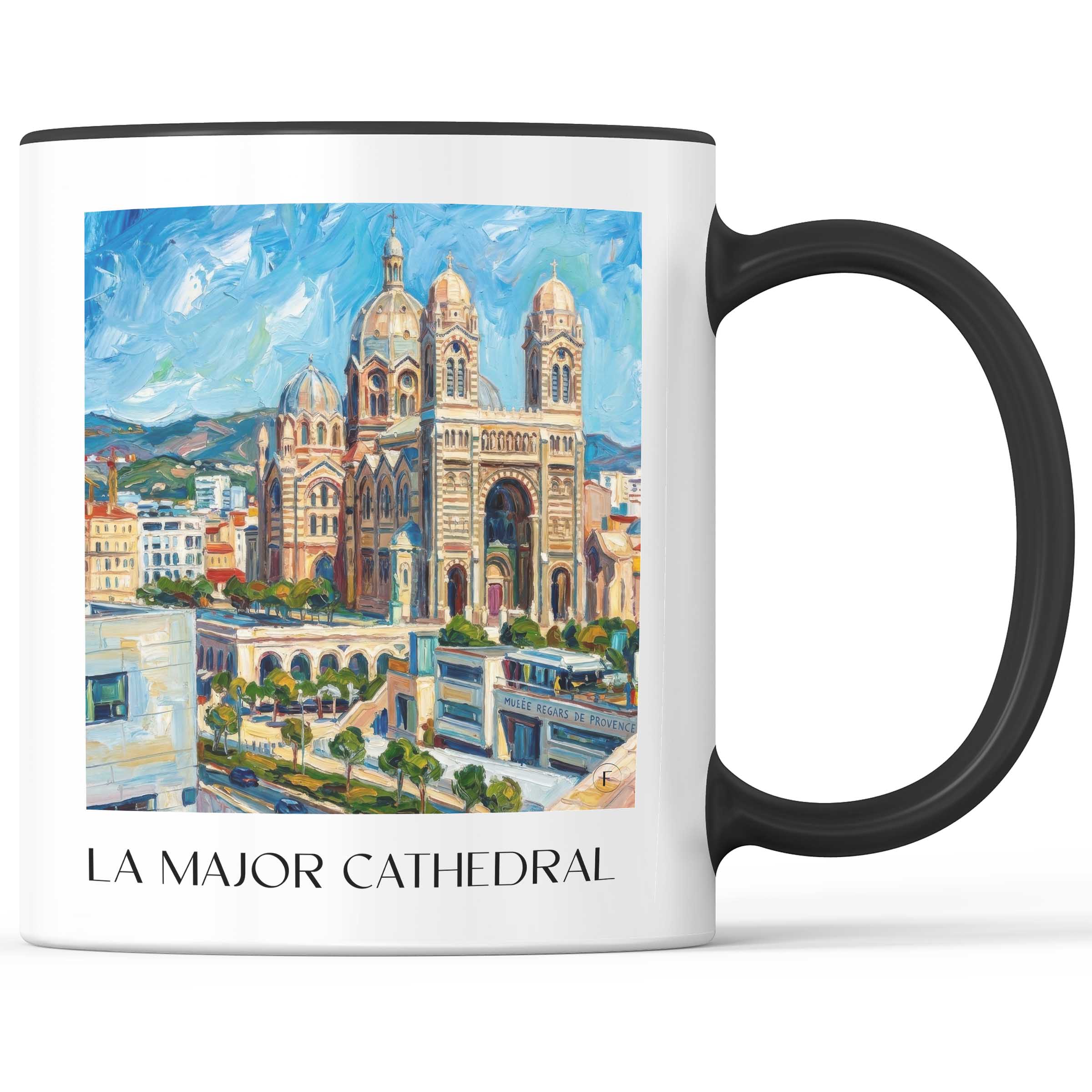 Cathédrale La Major Kaffeebecher - Marseille - Frankreich Becher - Kaffeetasse im Ölgemälde Stil - favplace