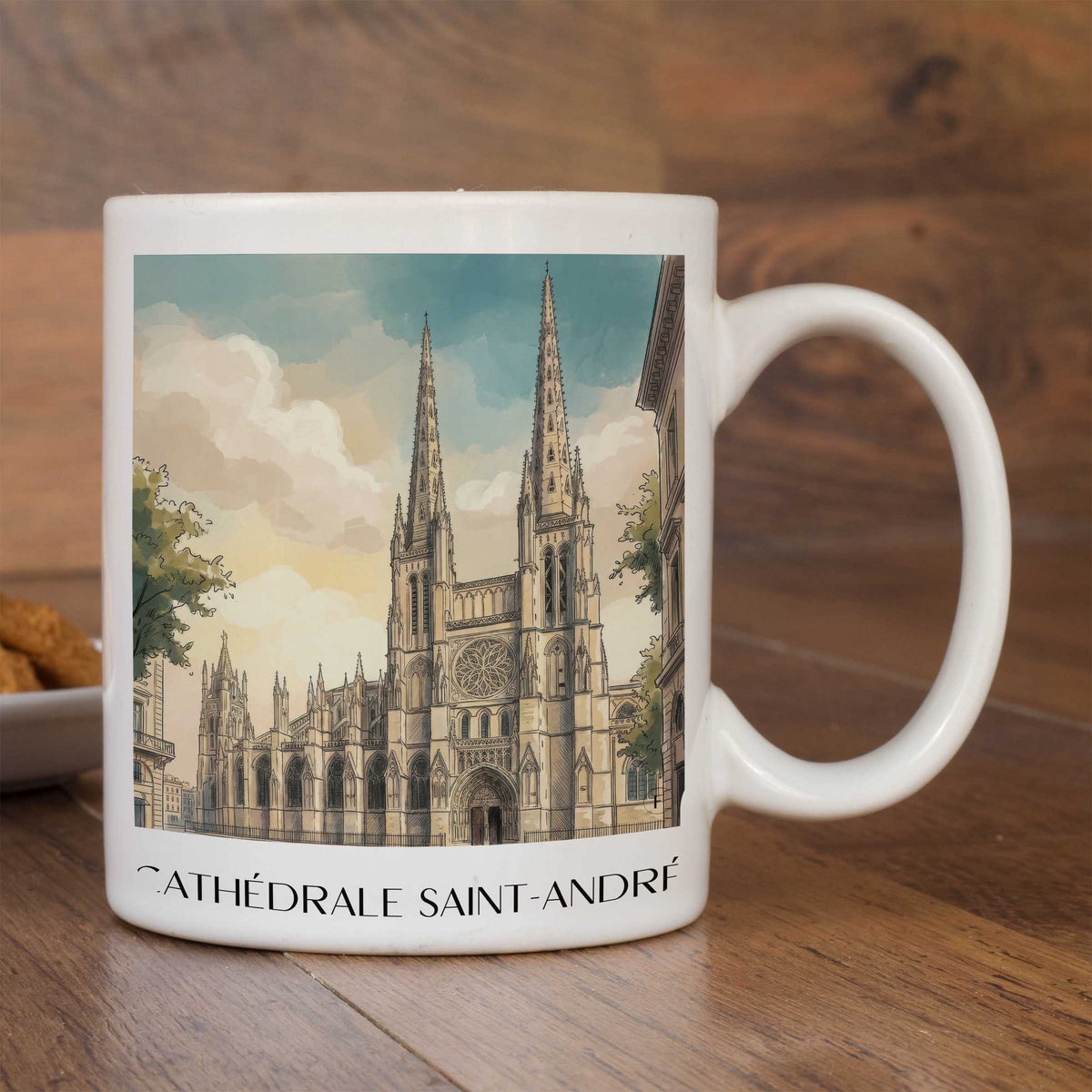 cathédrale-saint-andré-bordeaux-frankreich-kaffeebecher-aquarell