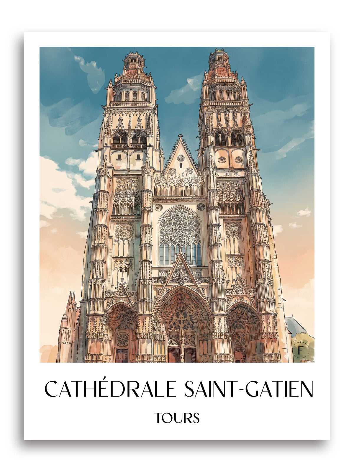 cathédrale-saint-gatien-tours-frankreich-poster-aquarell