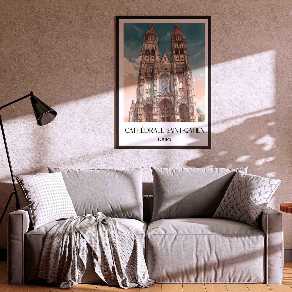 cathédrale-saint-gatien-tours-frankreich-poster-aquarell
