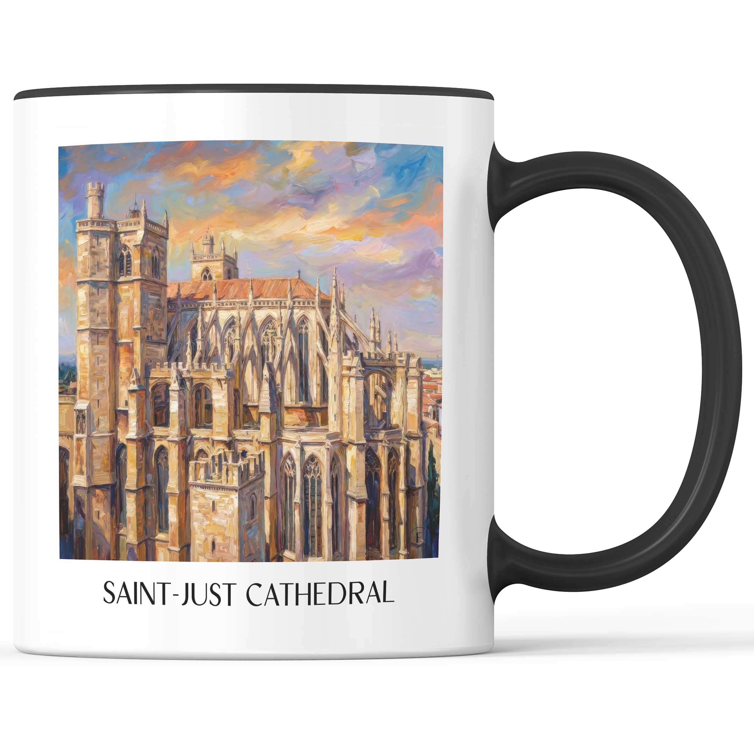 Cathédrale Saint-Just Kaffeebecher - Narbonne - Frankreich Becher - Kaffeetasse im Ölgemälde Stil - favplace
