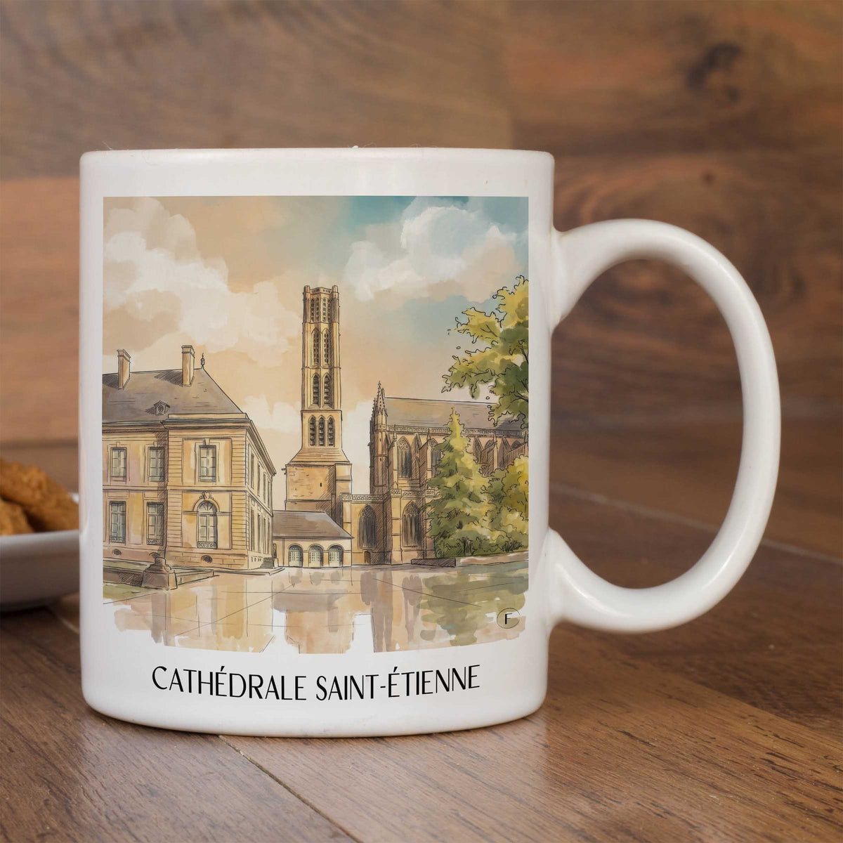 cathédrale-saint-étienne-limoges-frankreich-kaffeebecher-aquarell