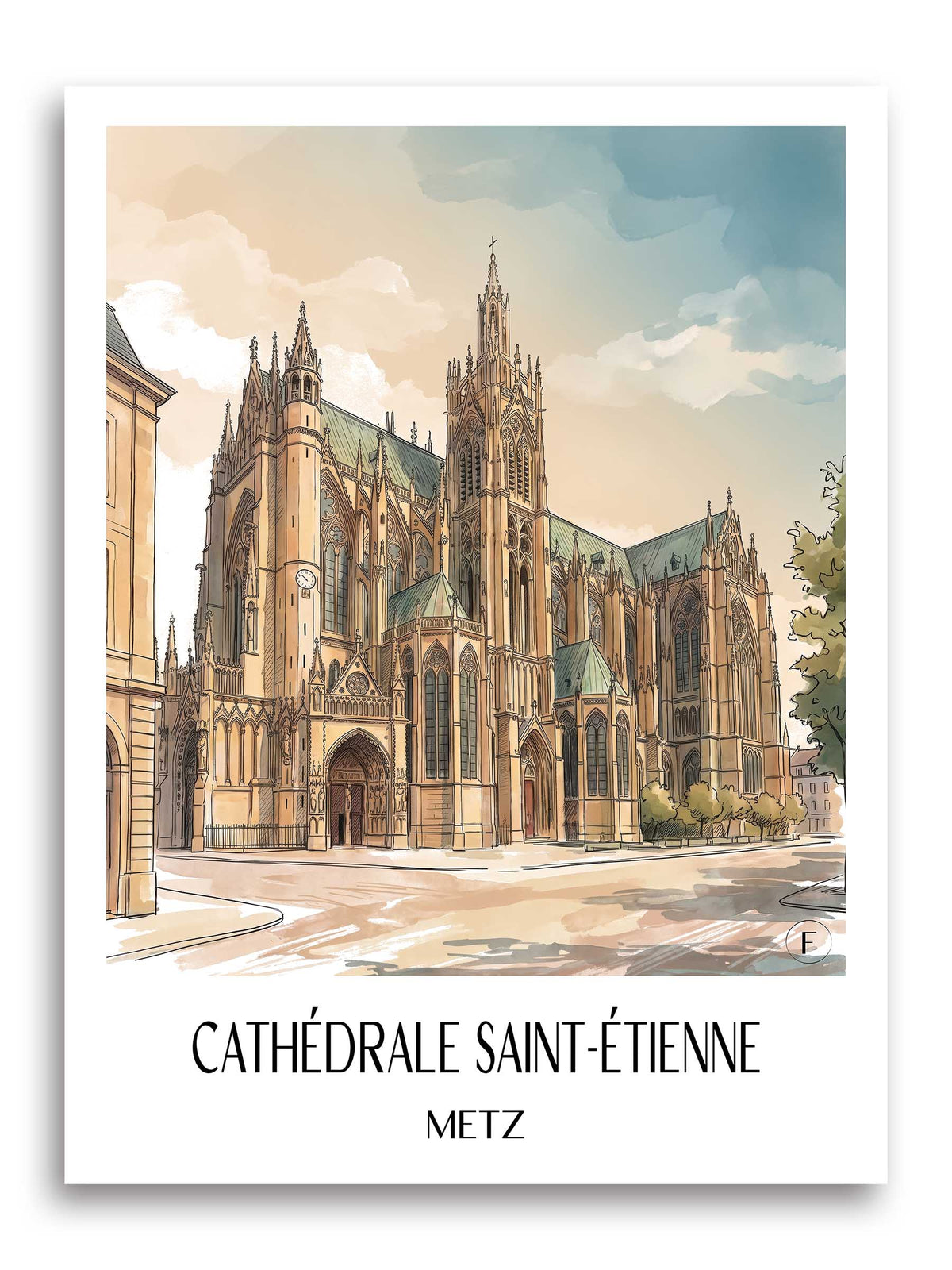 cathédrale-saint-étienne-metz-frankreich-poster-aquarell