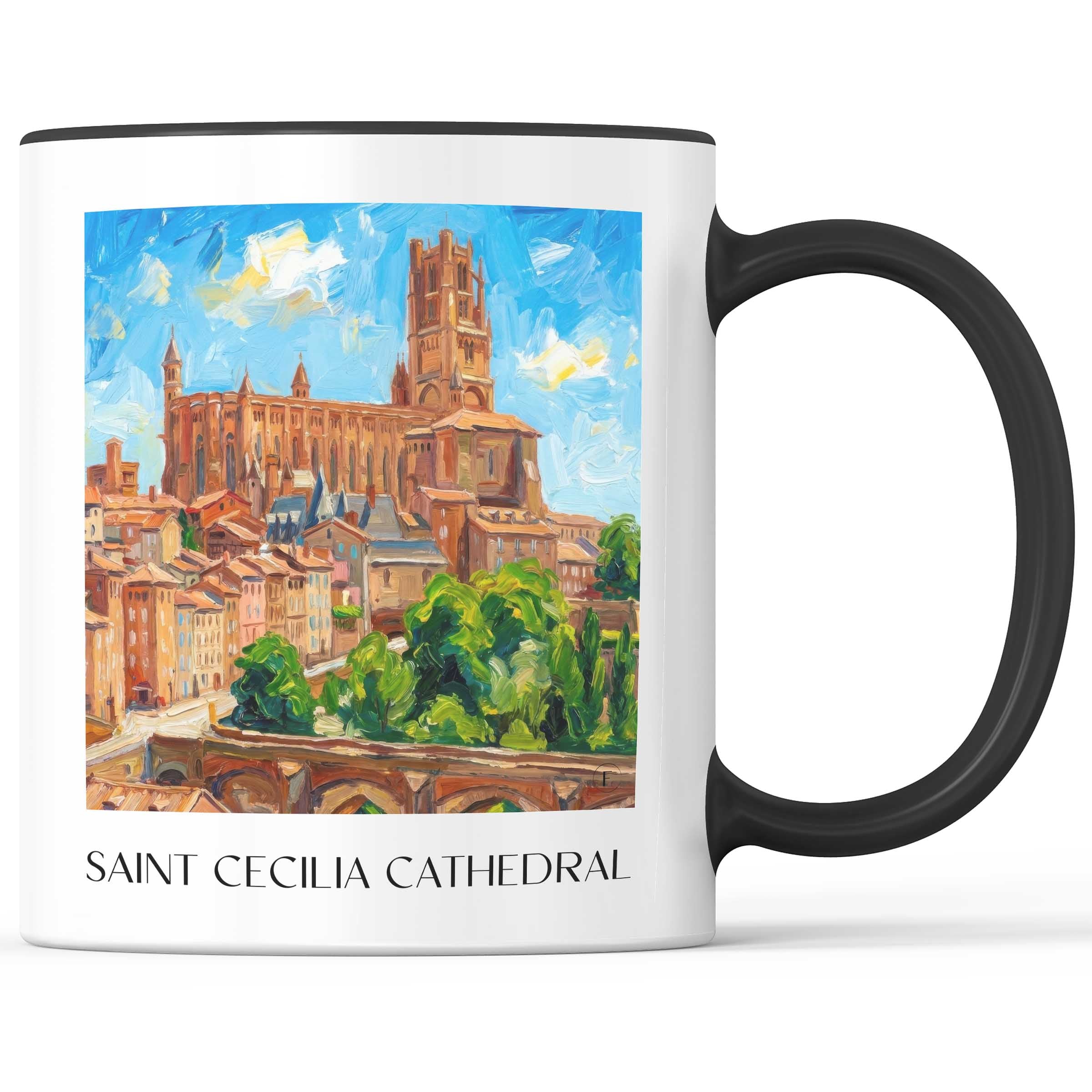Cathédrale Sainte-Cécile Kaffeebecher - Albi - Frankreich Becher - Kaffeetasse im Ölgemälde Stil - favplace