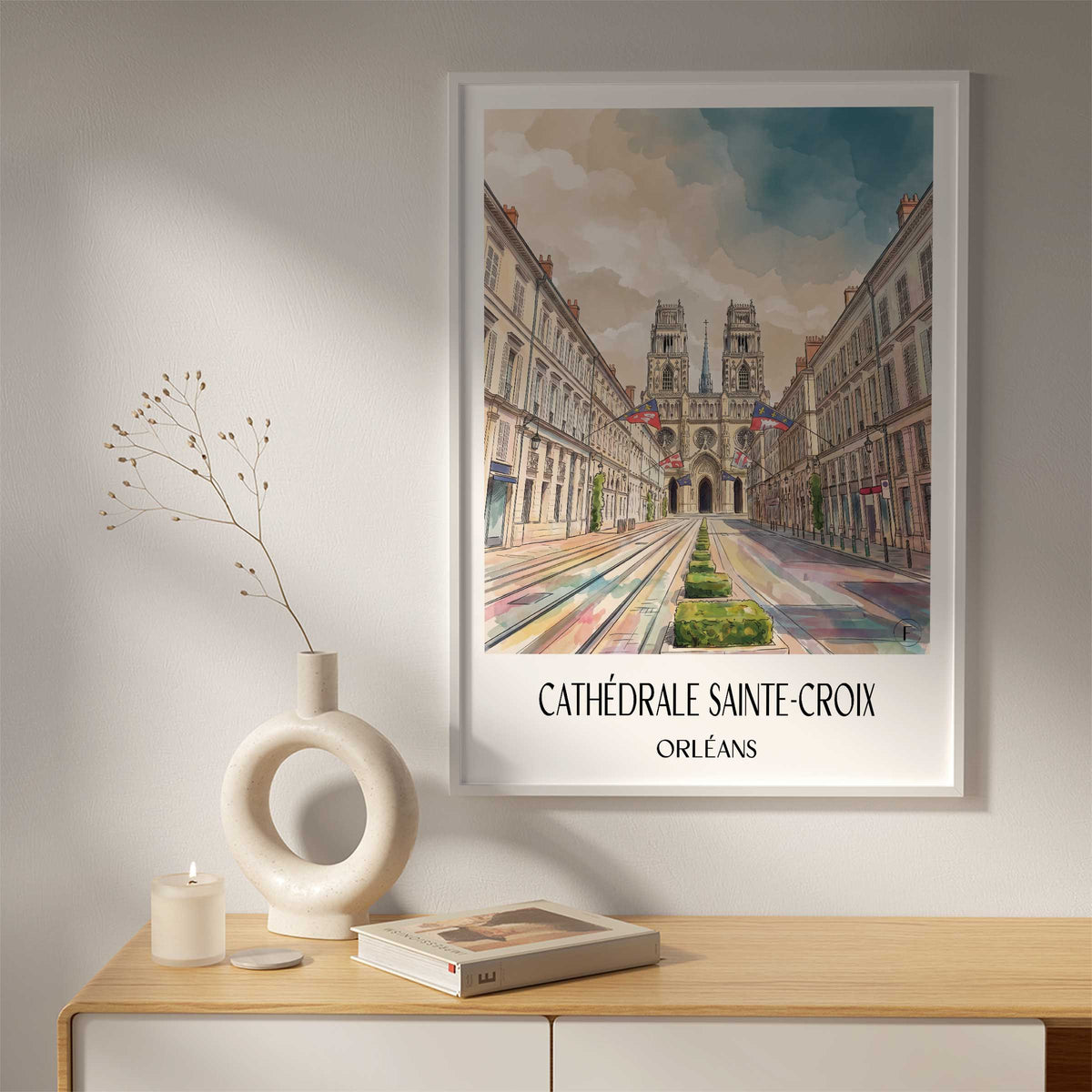 cathédrale-sainte-croix-orléans-frankreich-poster-aquarell