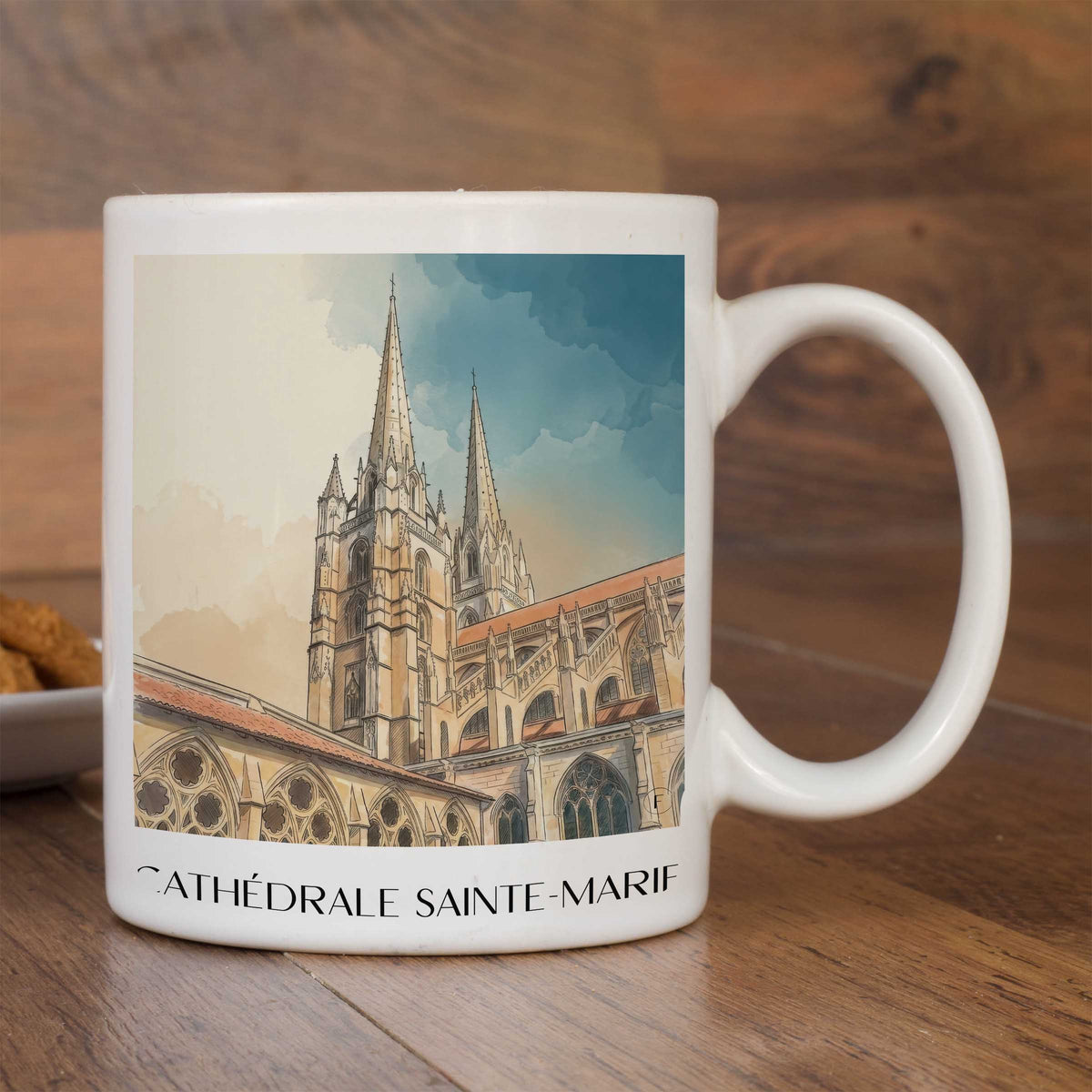 cathédrale-sainte-marie-bayonne-frankreich-kaffeebecher-aquarell
