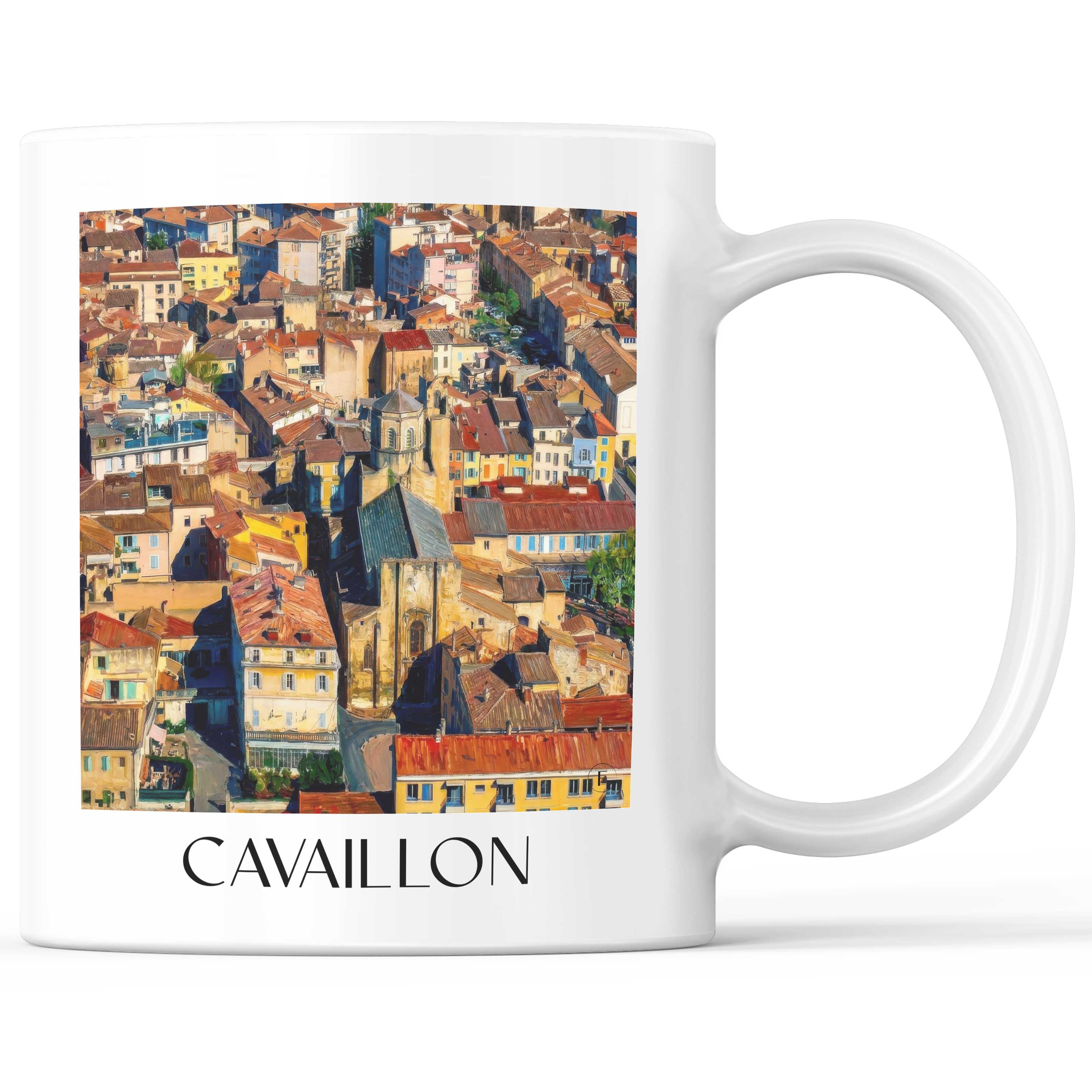 Cavaillon Kaffeebecher - Provence - Frankreich Becher - Kaffeetasse im Ölgemälde Stil - favplace