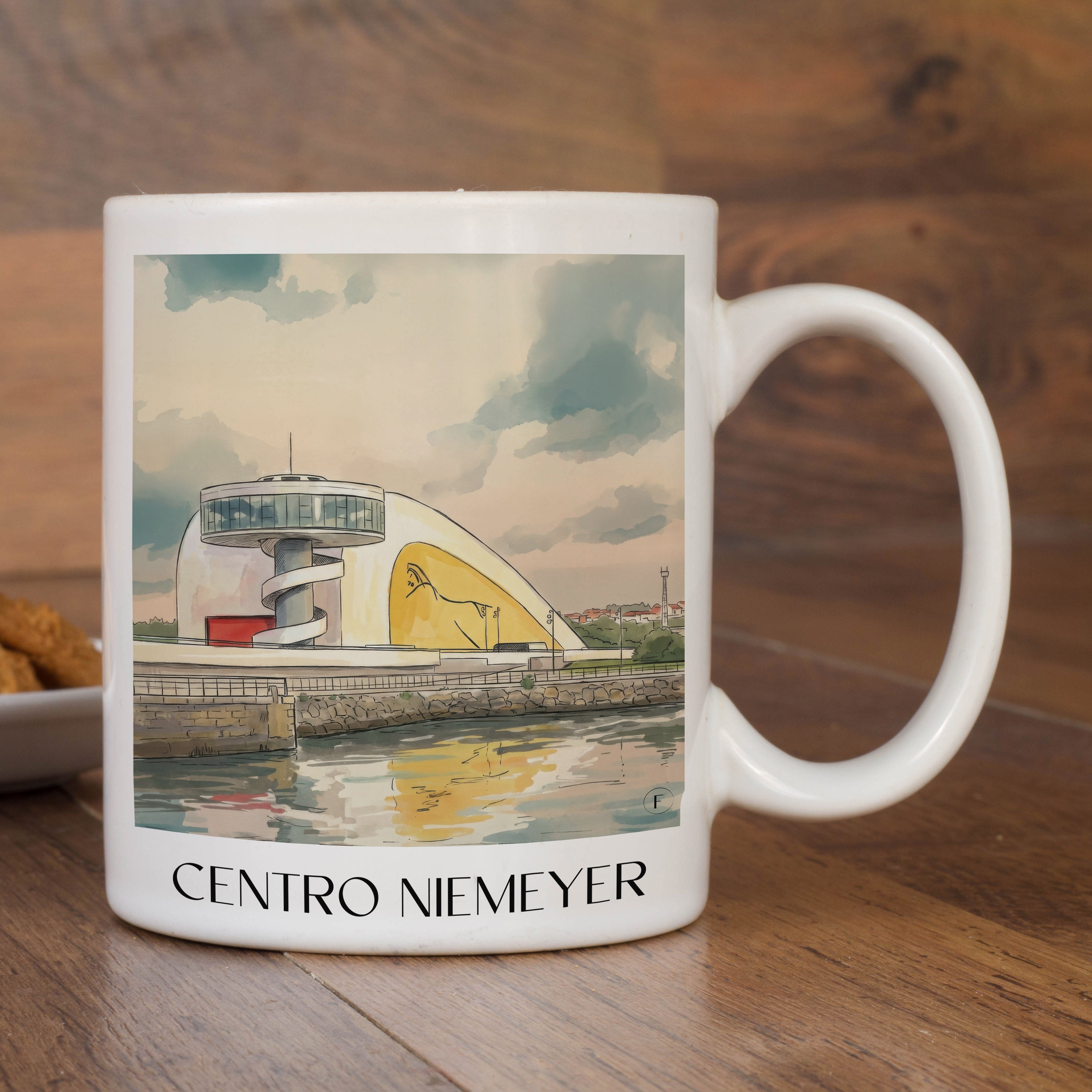 centro-niemeyer-avilés-spanien-kaffeebecher-aquarell