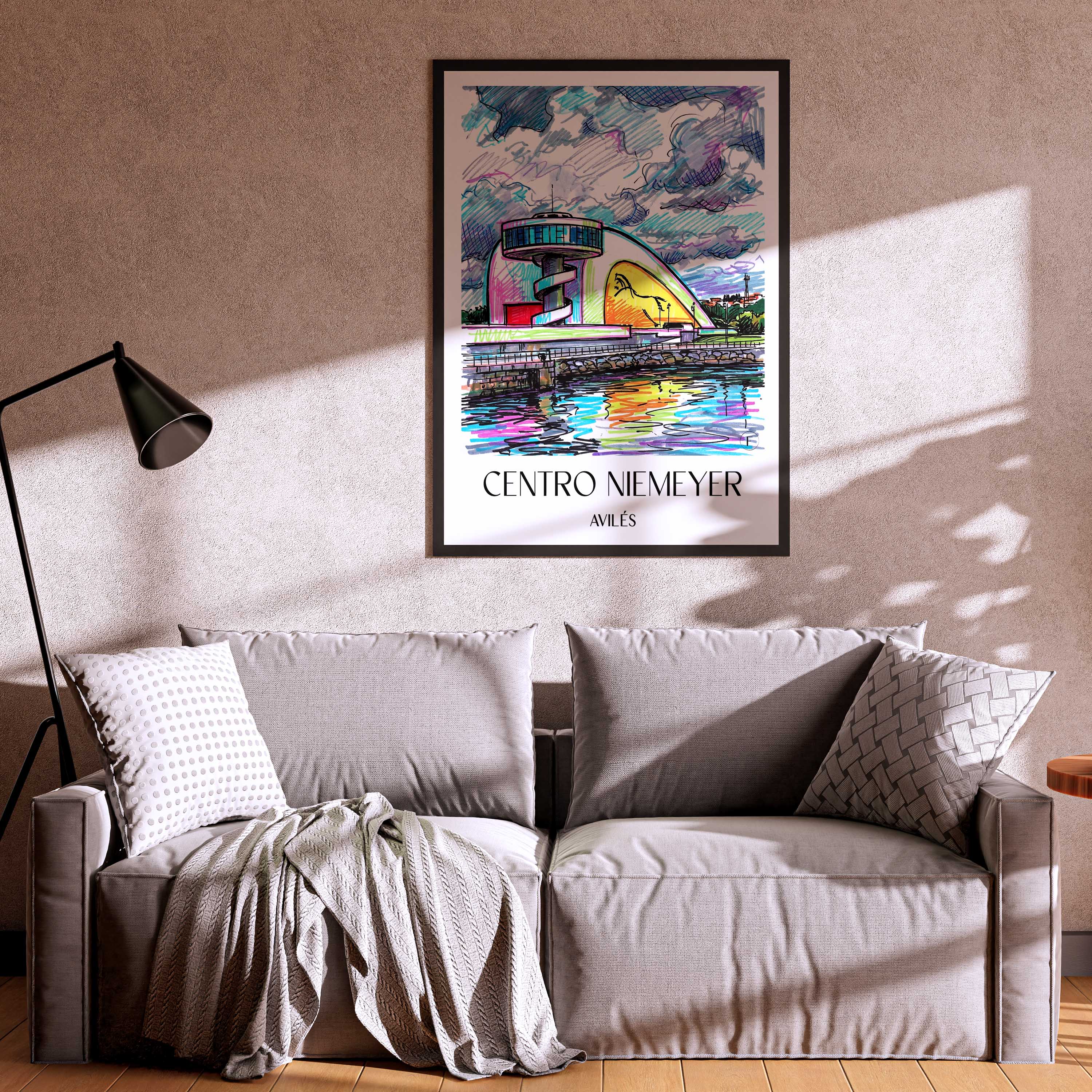 centro-niemeyer-avilés-spanien-poster-graffiti