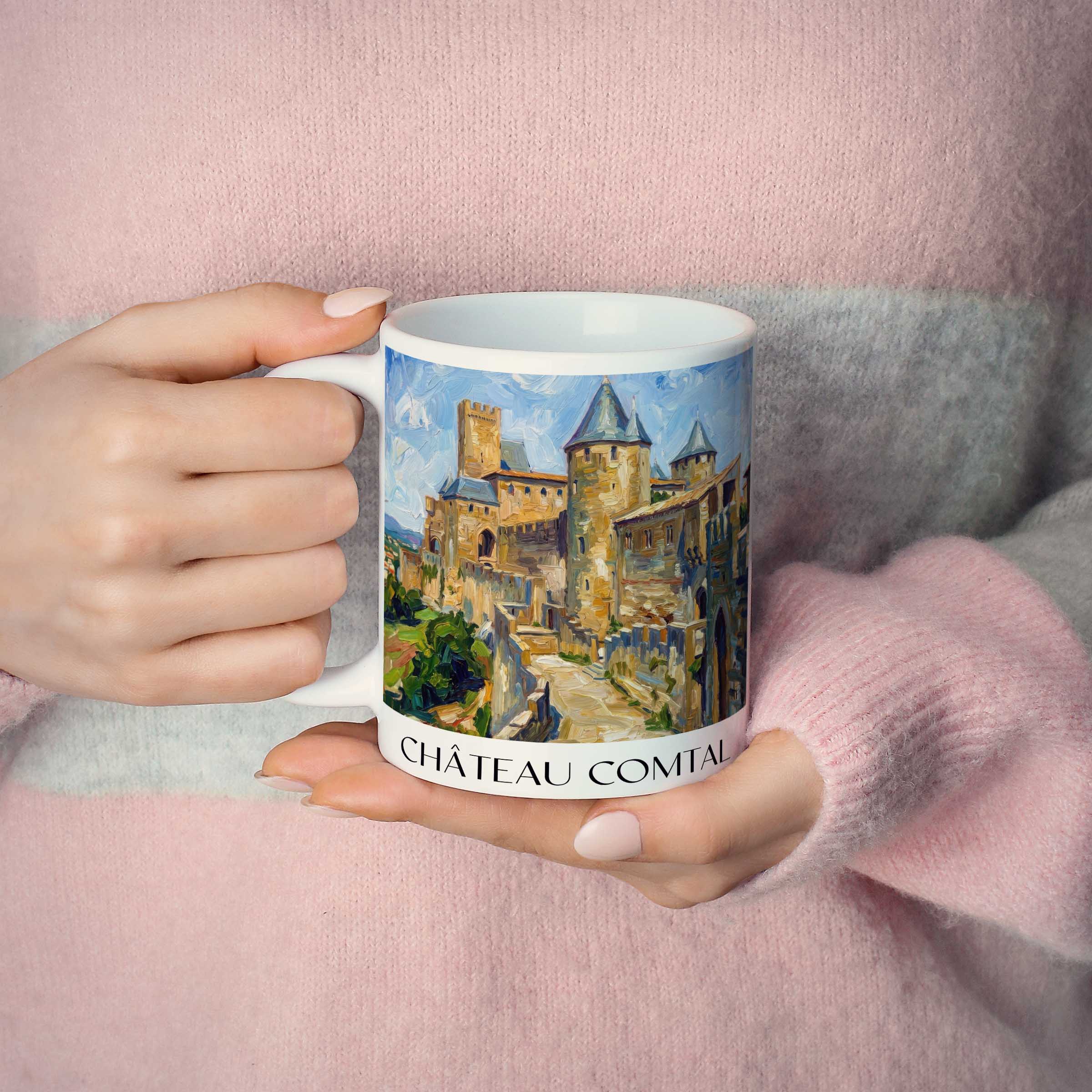 château-comtal-carcassonne-frankreich-kaffeebecher-oil-painting-oelgemaelde