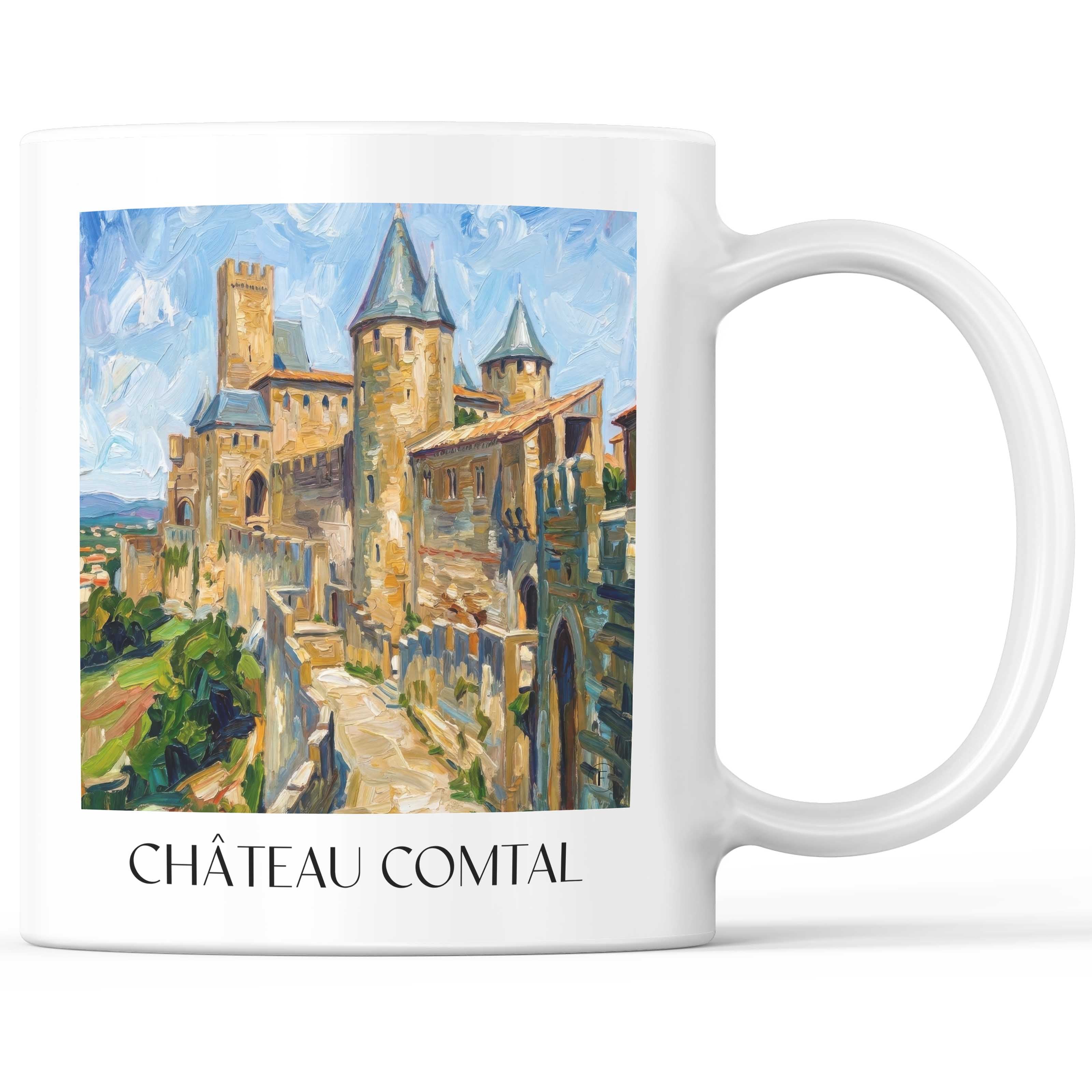 château-comtal-carcassonne-frankreich-kaffeebecher-oil-painting-oelgemaelde