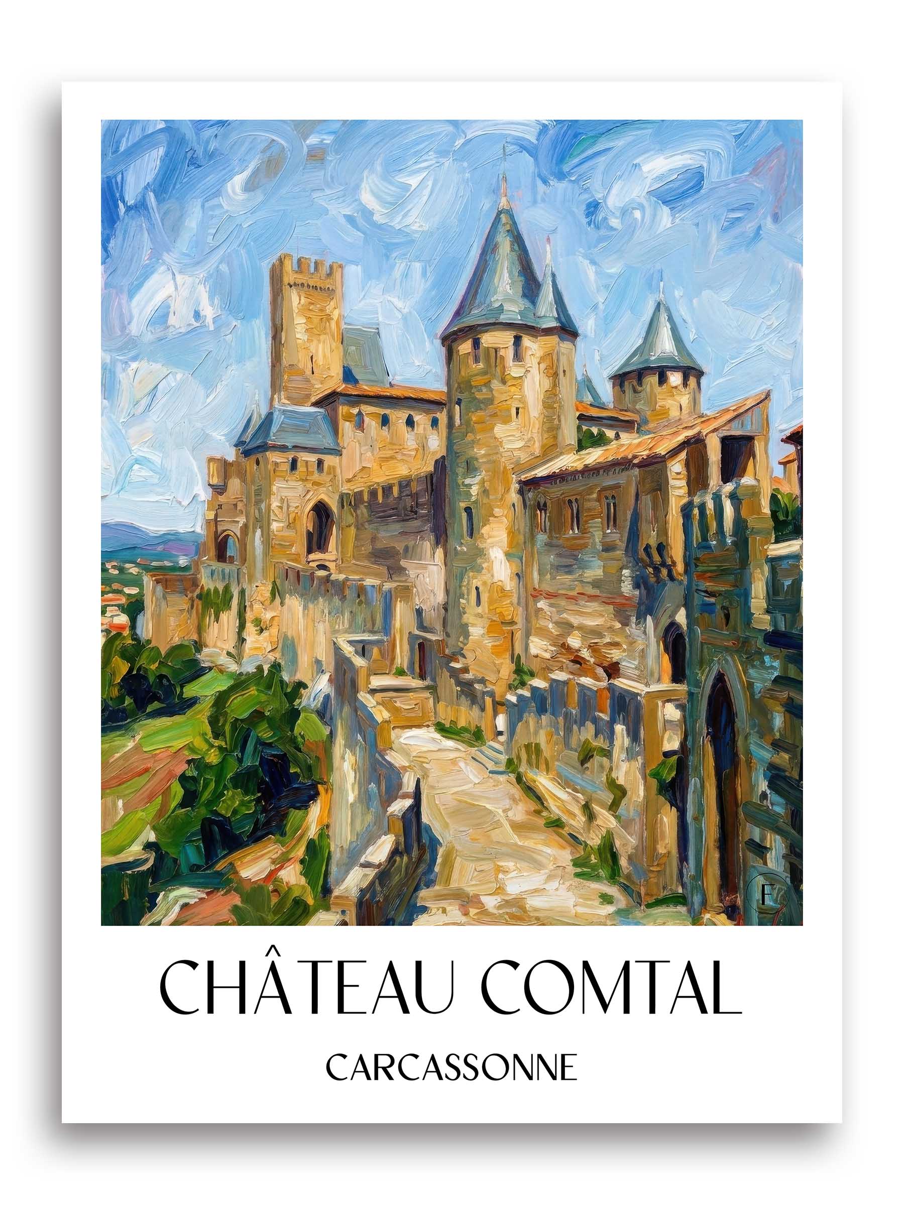 château-comtal-carcassonne-frankreich-poster-oil-painting-oelgemaelde