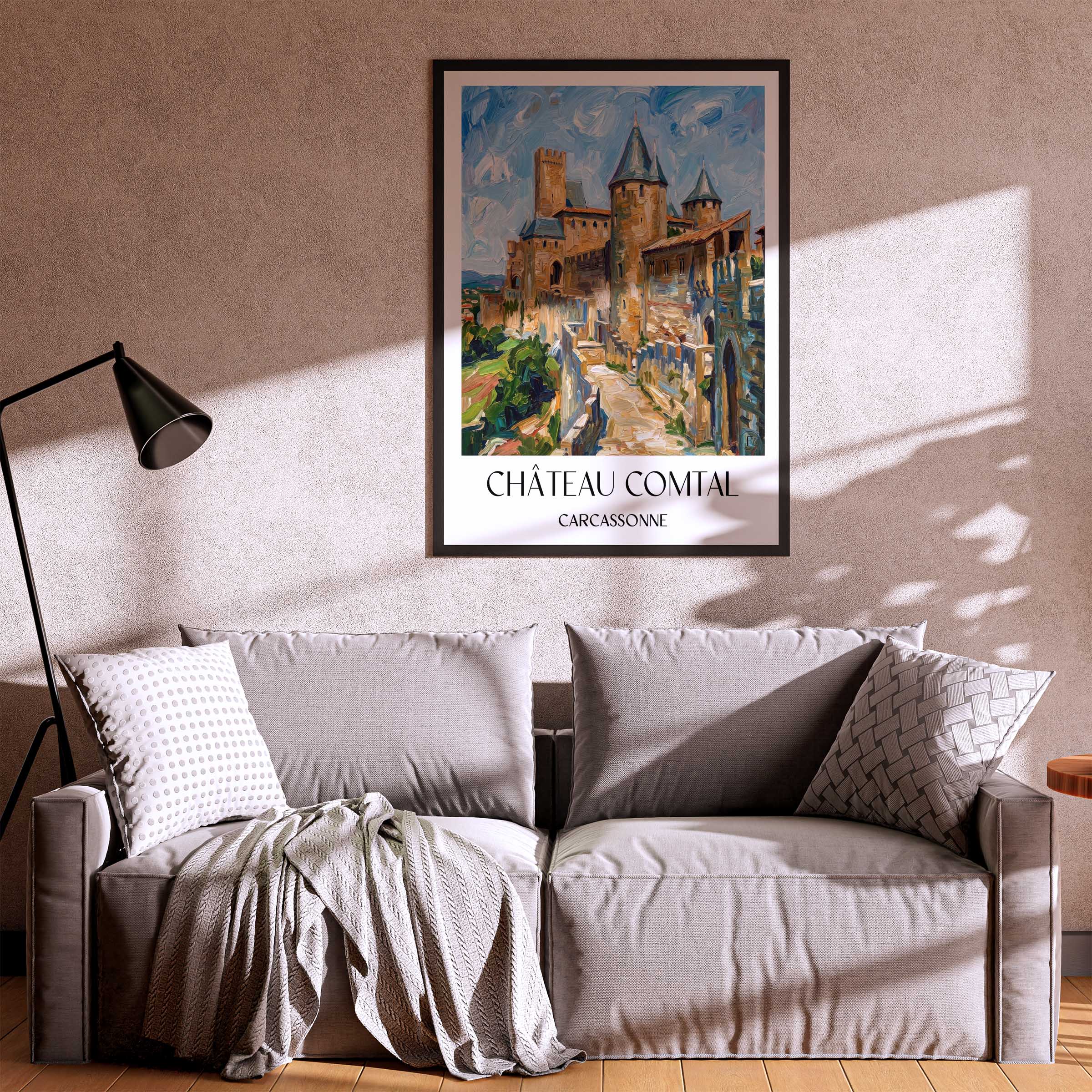 château-comtal-carcassonne-frankreich-poster-oil-painting-oelgemaelde