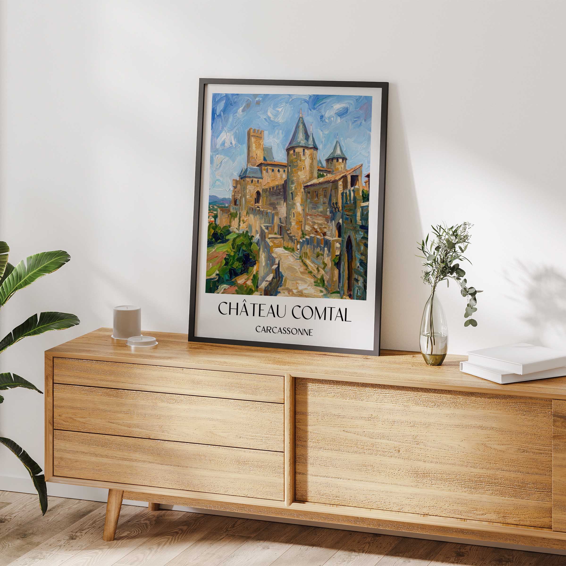 château-comtal-carcassonne-frankreich-poster-oil-painting-oelgemaelde