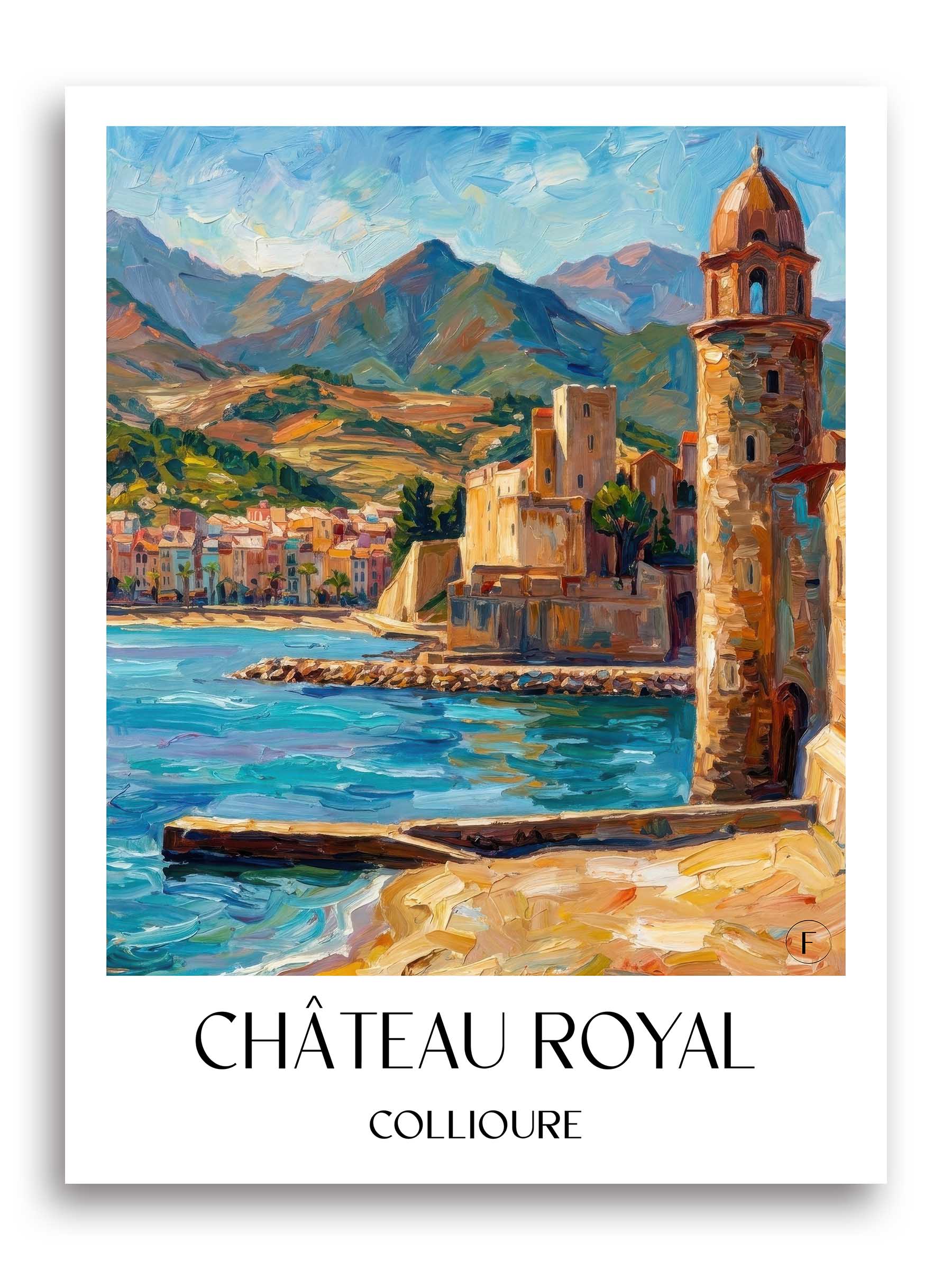 Château Royal Poster - Collioure - Frankreich Kunstdruck - Ölgemälde von A4 bis A1 - favplace