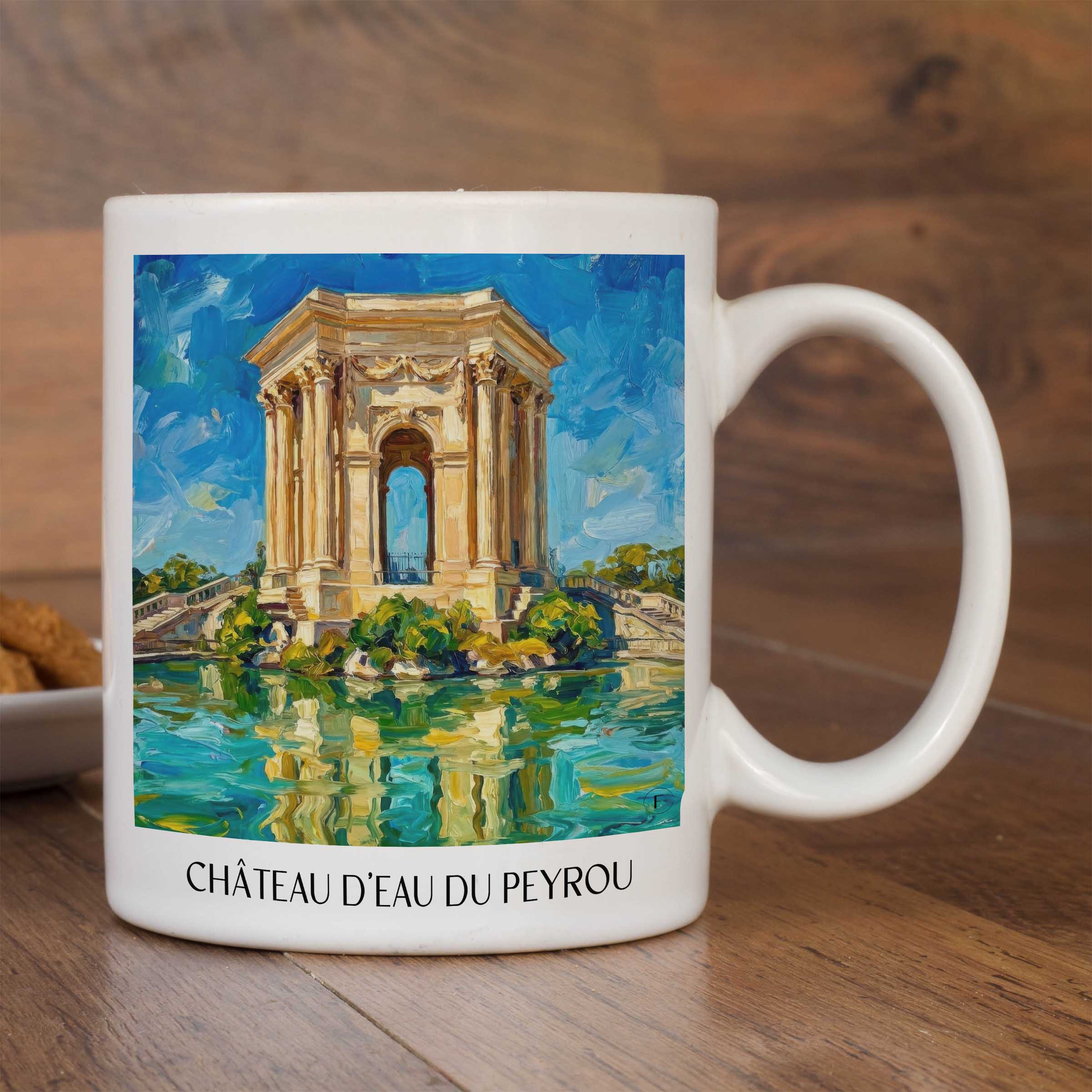 château-d'eau-du-peyrou-montpellier-frankreich-kaffeebecher-oil-painting-oelgemaelde