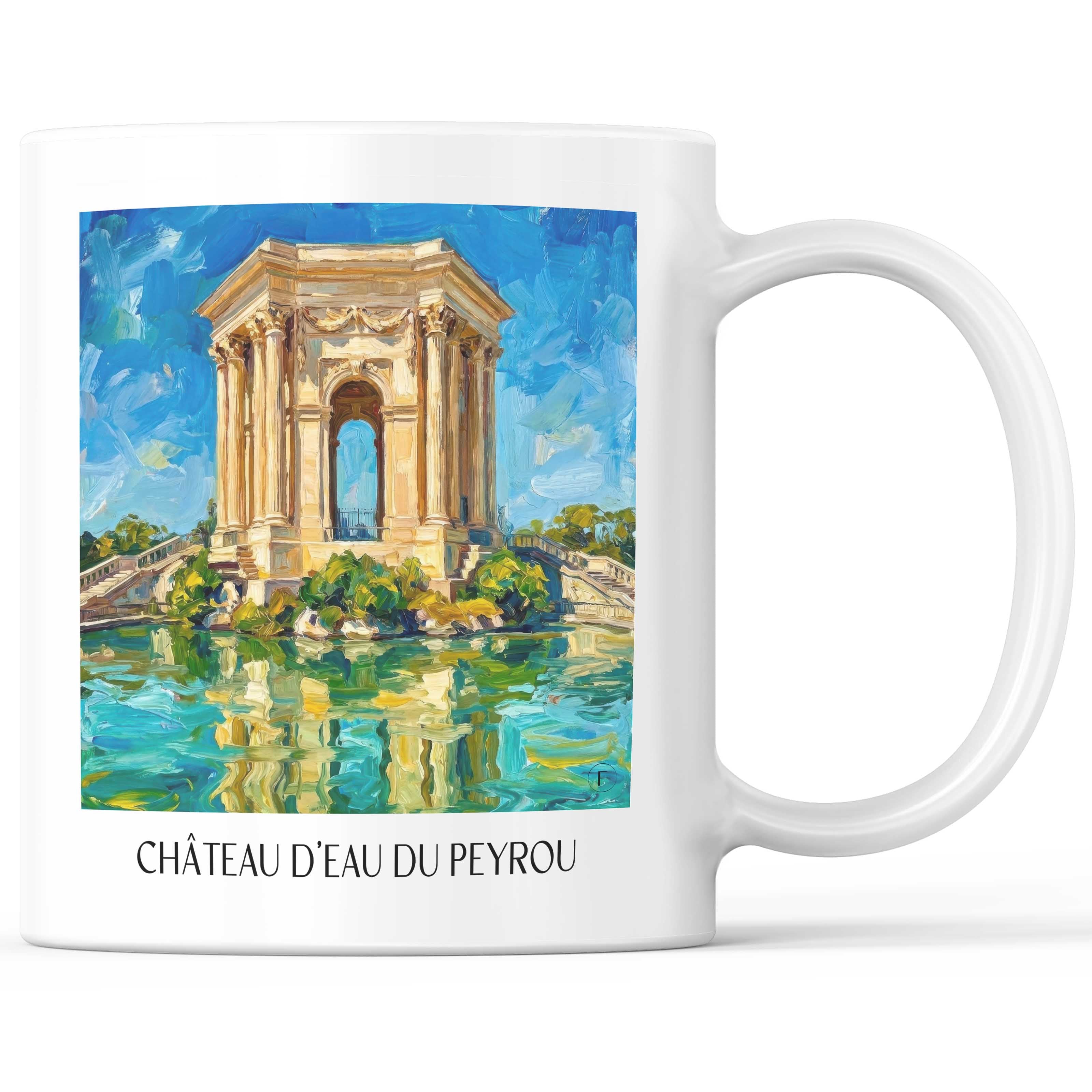 château-d'eau-du-peyrou-montpellier-frankreich-kaffeebecher-oil-painting-oelgemaelde