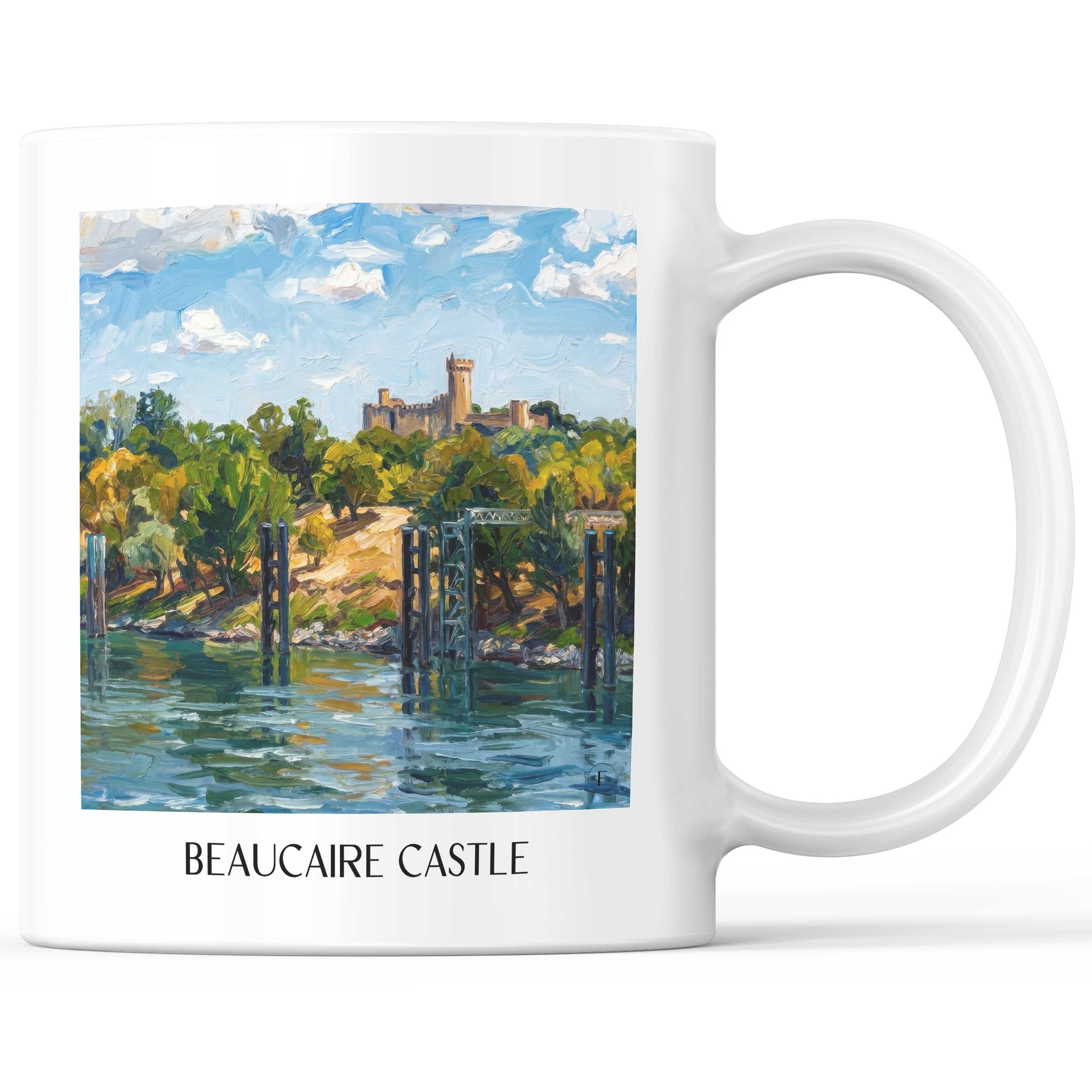 Château de Beaucaire Kaffeebecher - Provence - Frankreich Becher - Kaffeetasse im Ölgemälde Stil - favplace