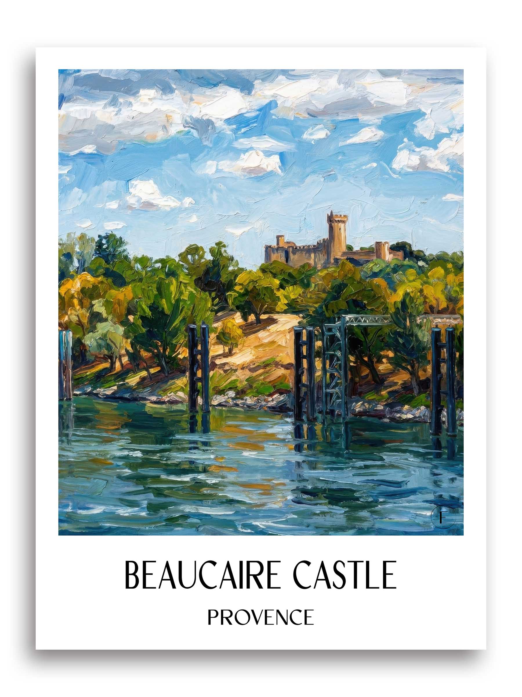 Château de Beaucaire Poster - Provence - Frankreich Kunstdruck - Ölgemälde von A4 bis A1 - favplace