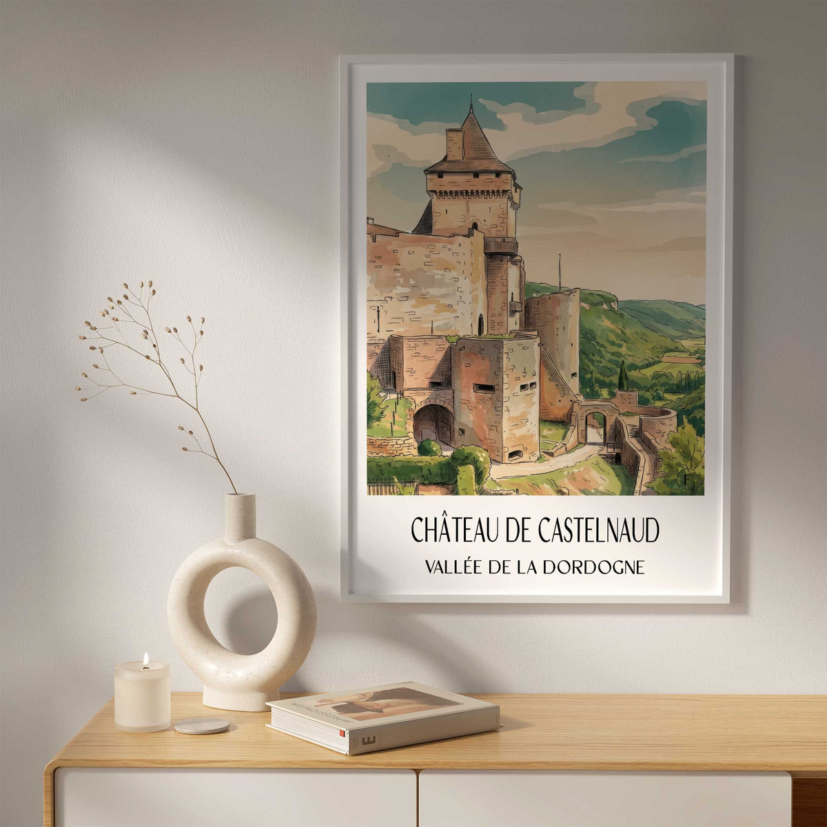 château-de-castelnaud-vallée-de-la-dordogne-frankreich-poster-aquarell