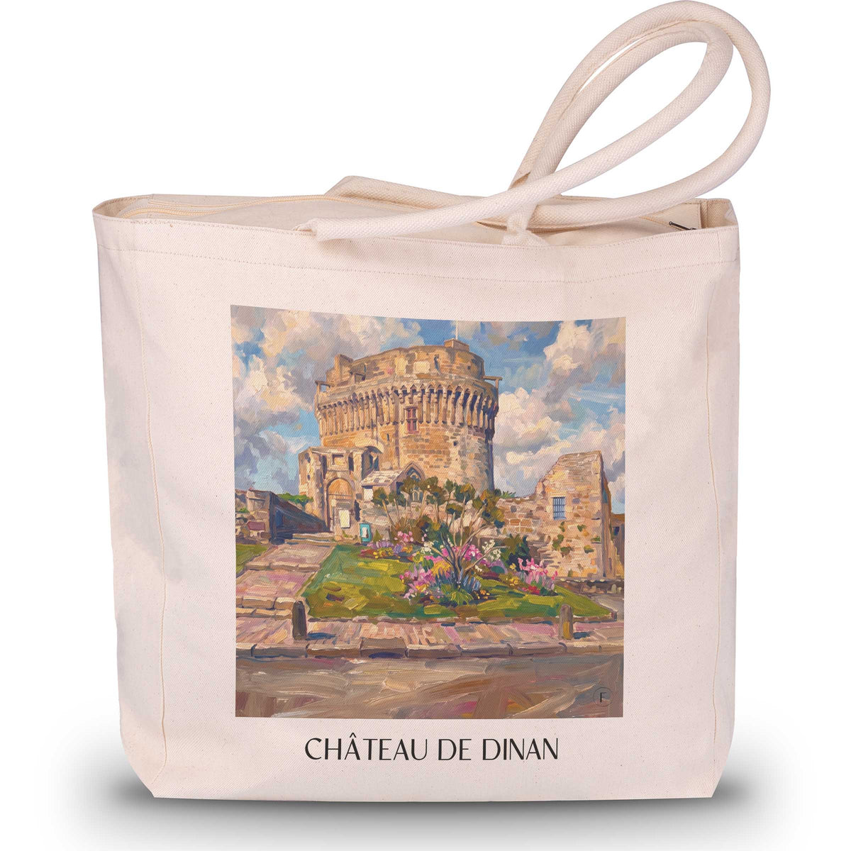 château-de-dinan-côte-d'émeraude-frankreich-einkaufstasche-oil-painting-oelgemaelde