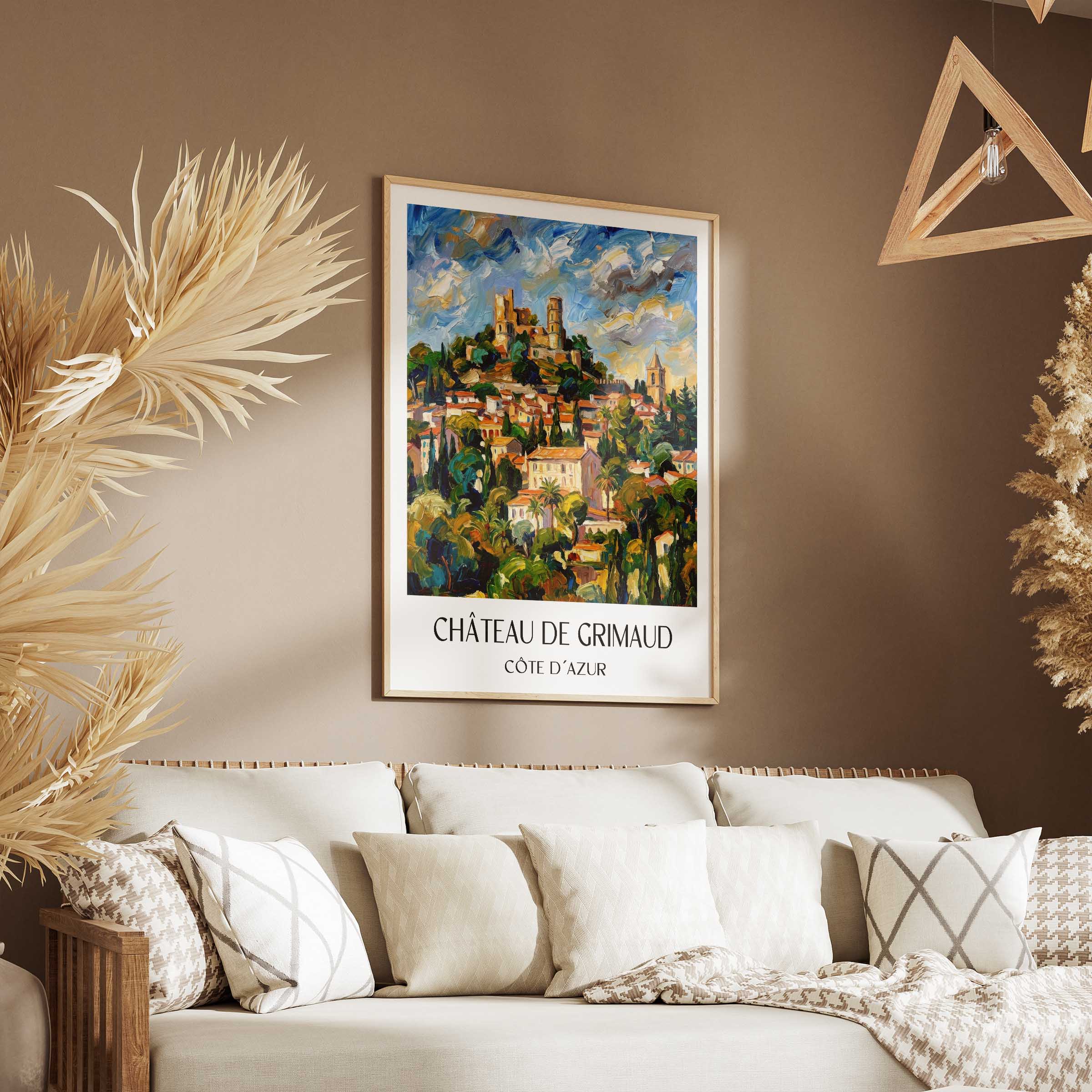 château-de-grimaud-côte-d´azur-frankreich-poster-oil-painting-oelgemaelde