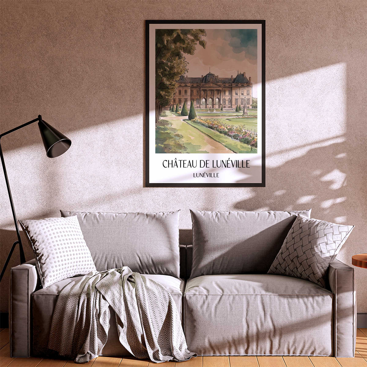 château-de-lunéville-lunéville-frankreich-poster-aquarell