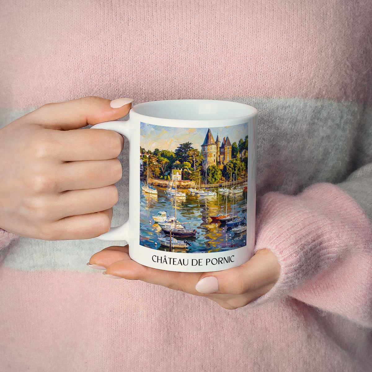 château-de-pornic-côte-de-jade-frankreich-kaffeebecher-oil-painting-oelgemaelde