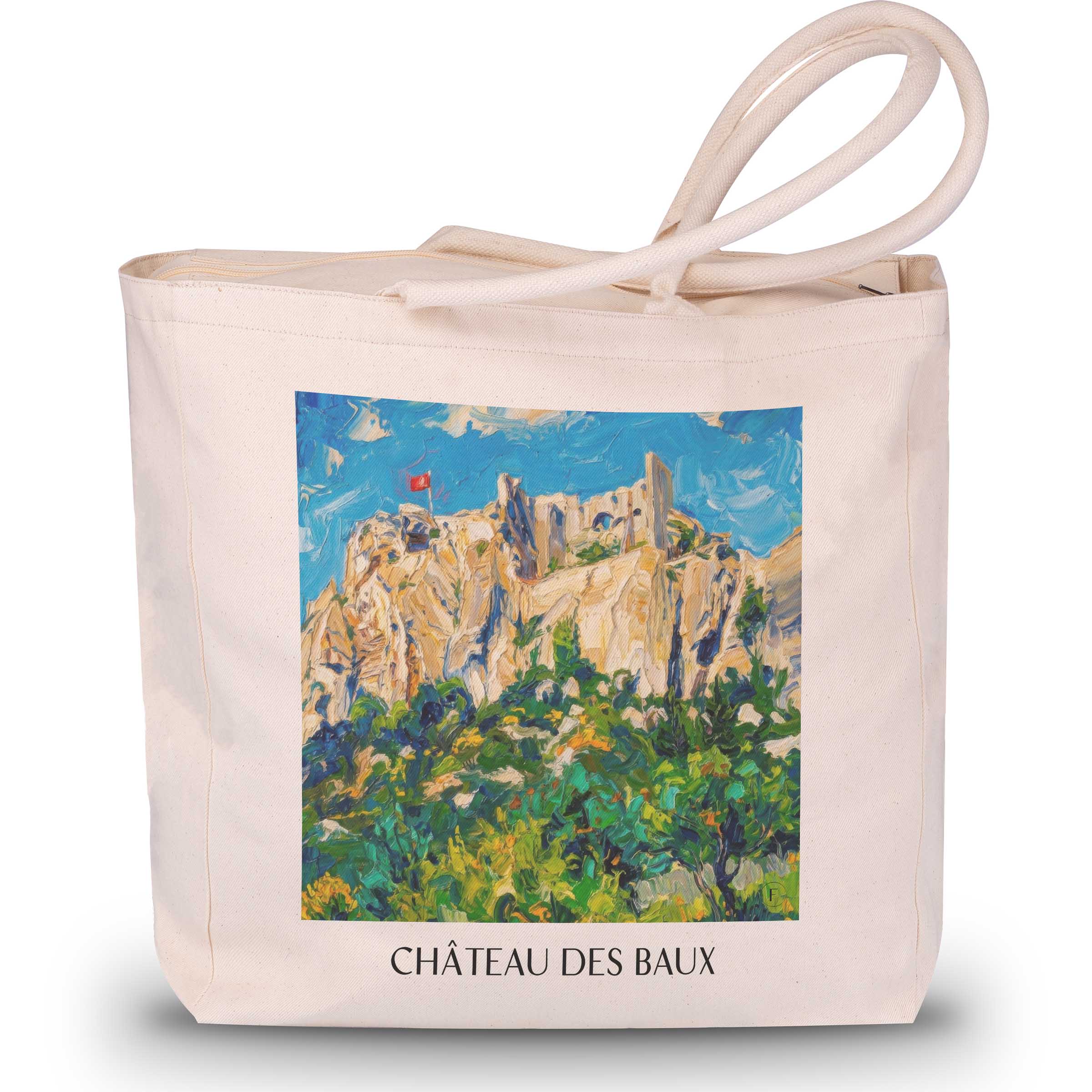 Château des Baux Shopping Tasche - Les Baux-de-Provence - Frankreich Tote Bag - Einkaufstasche im Ölgemälde Stil - favplace