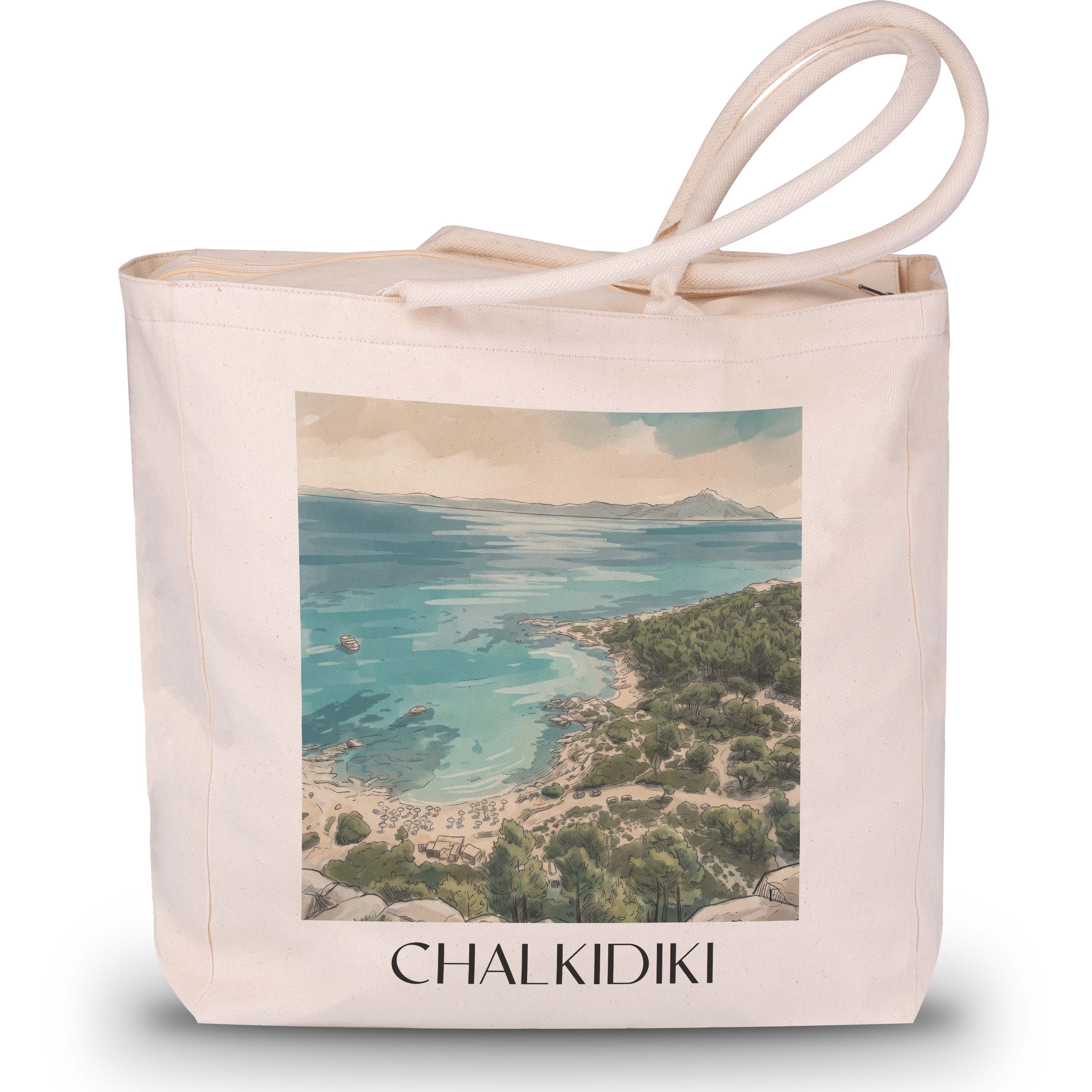 chalkidiki-griechenland-einkaufstasche-aquarell