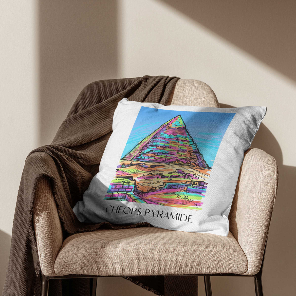 cheops-pyramide-ägypten-ägypten-kissenbezug-graffiti