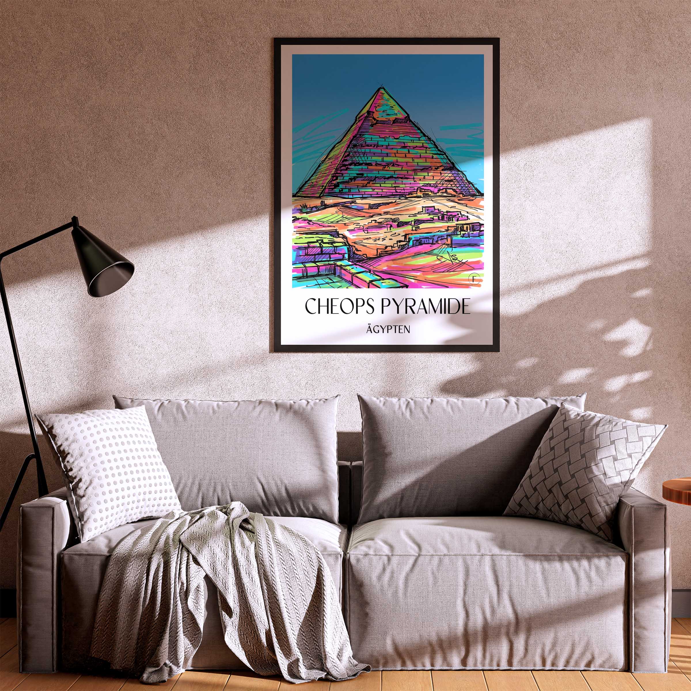 cheops-pyramide-ägypten-poster-graffiti