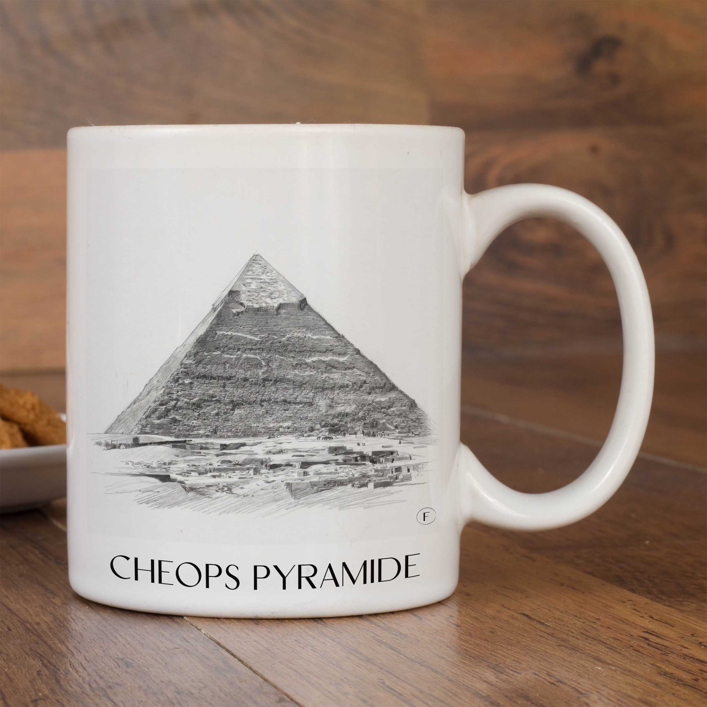 cheops-pyramide-ägypten-kaffeebecher-bleistift-zeichnung-drawing