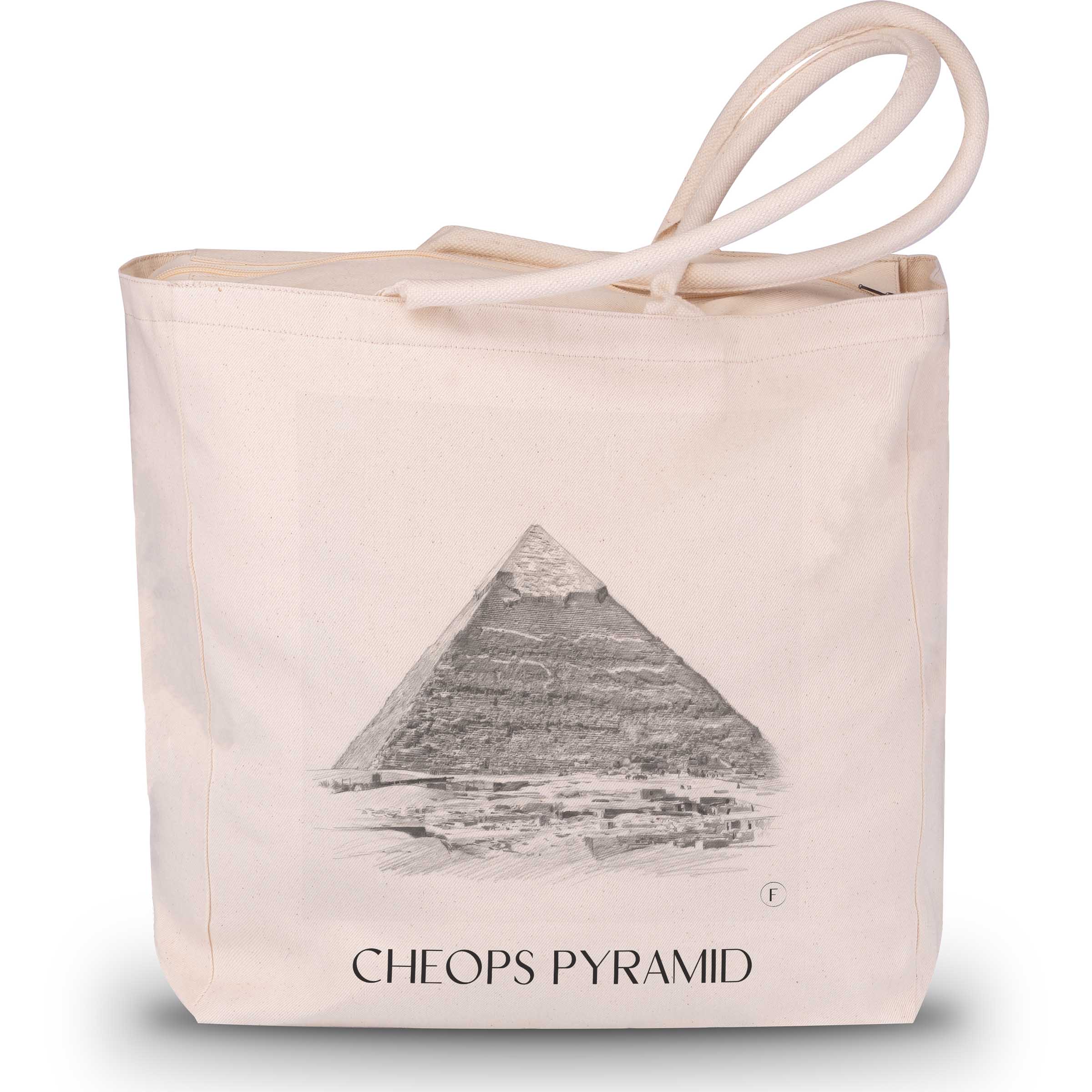 Cheops Pyramid - Egypt Tote Bag - Drawing Style Shopping Bag