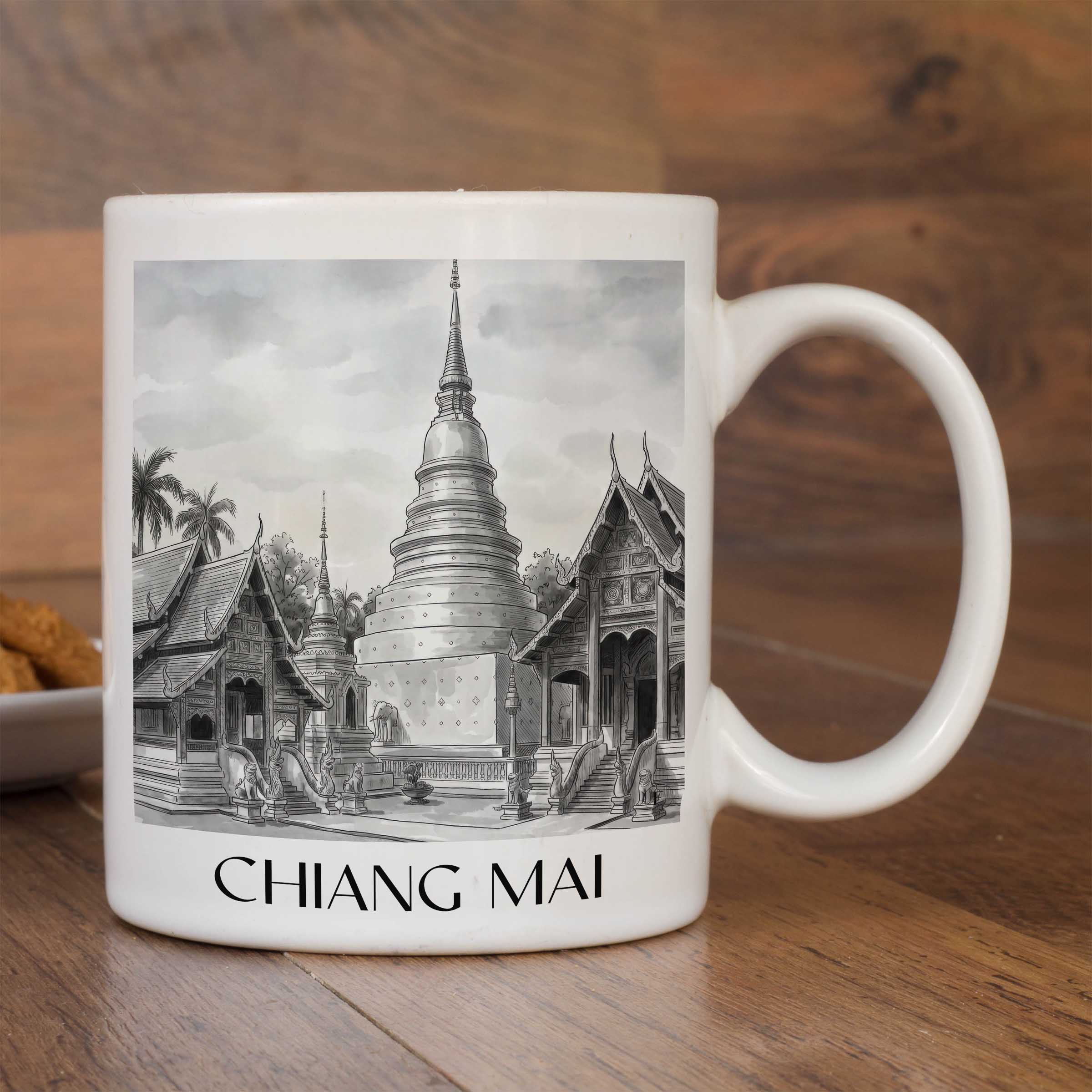 chiang-mai-thailand-kaffeebecher-aquarell-schwarz-weiss