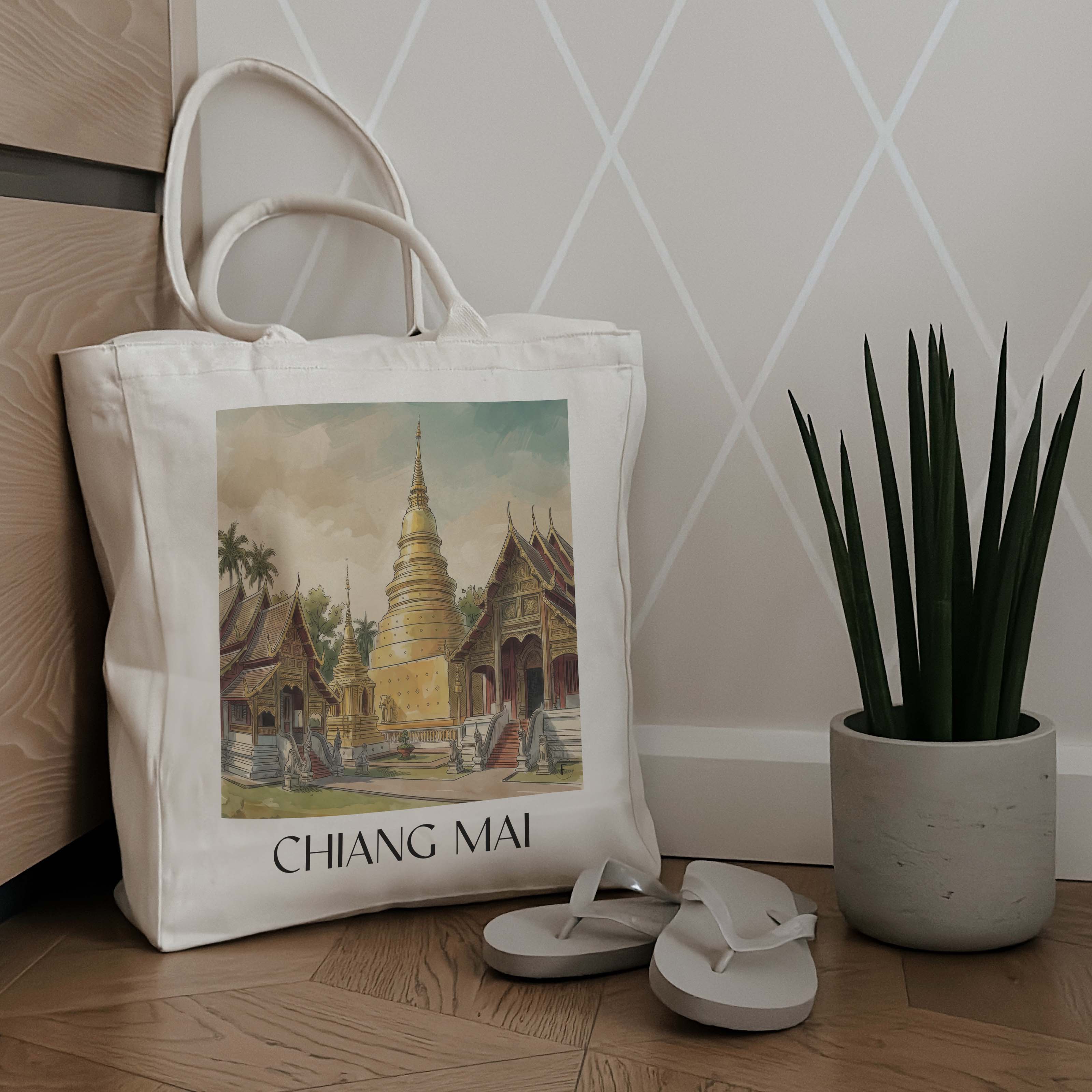 chiang-mai-thailand-einkaufstasche-aquarell