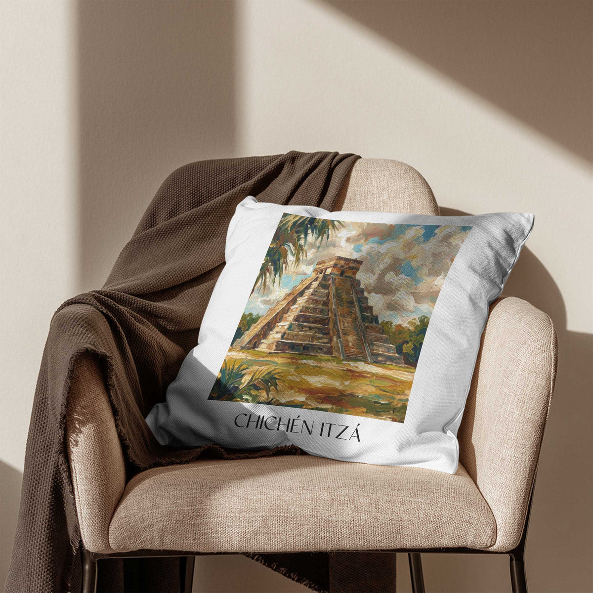 chichén-itzá-mexiko-mexiko-kissenbezug-oil-painting-oelgemaelde