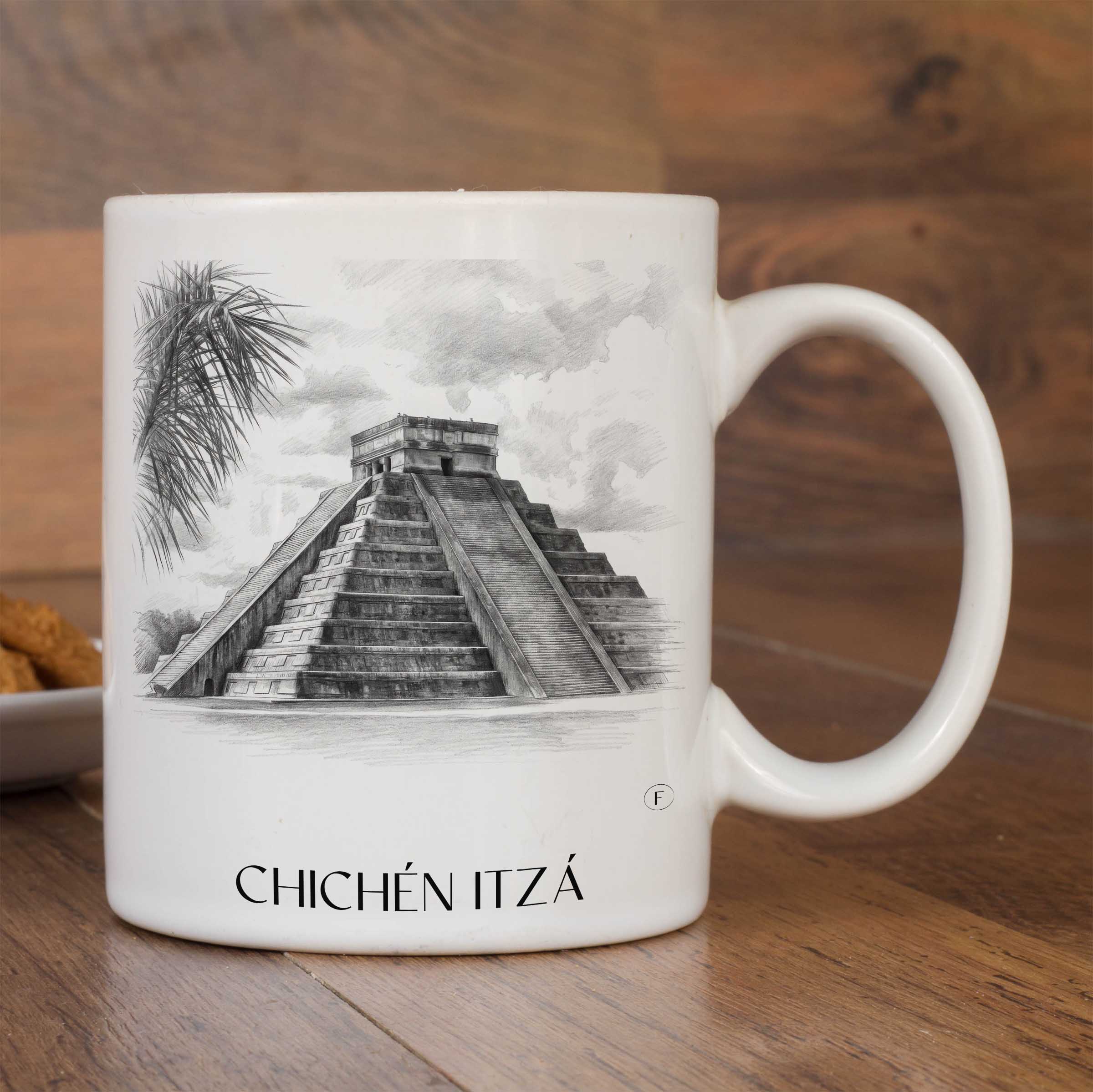 chichén-itzá-mexiko-kaffeebecher-bleistift-zeichnung-drawing