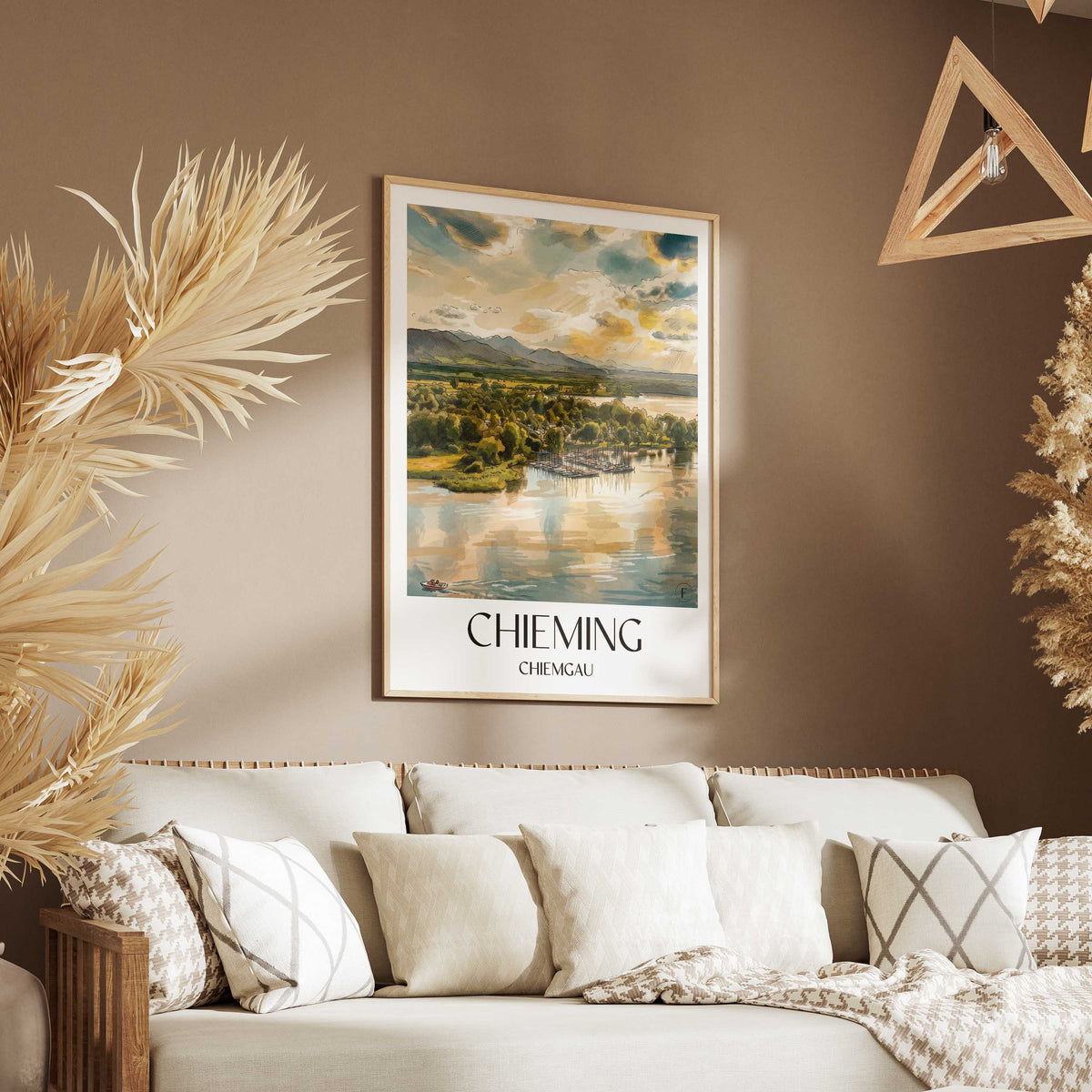 chieming-chiemgau-deutschland-poster-aquarell