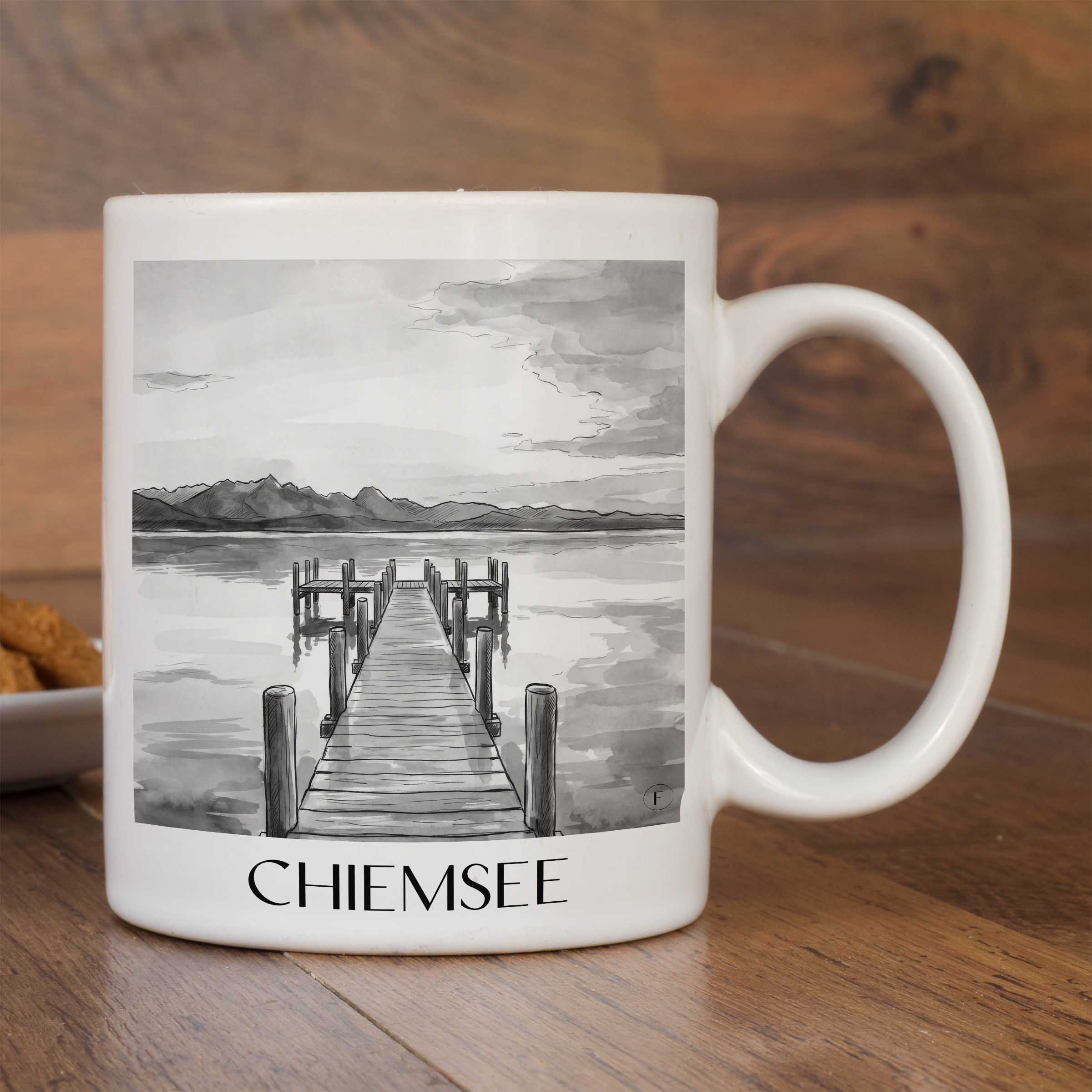 chiemsee-deutschland-kaffeebecher-aquarell-schwarz-weiss