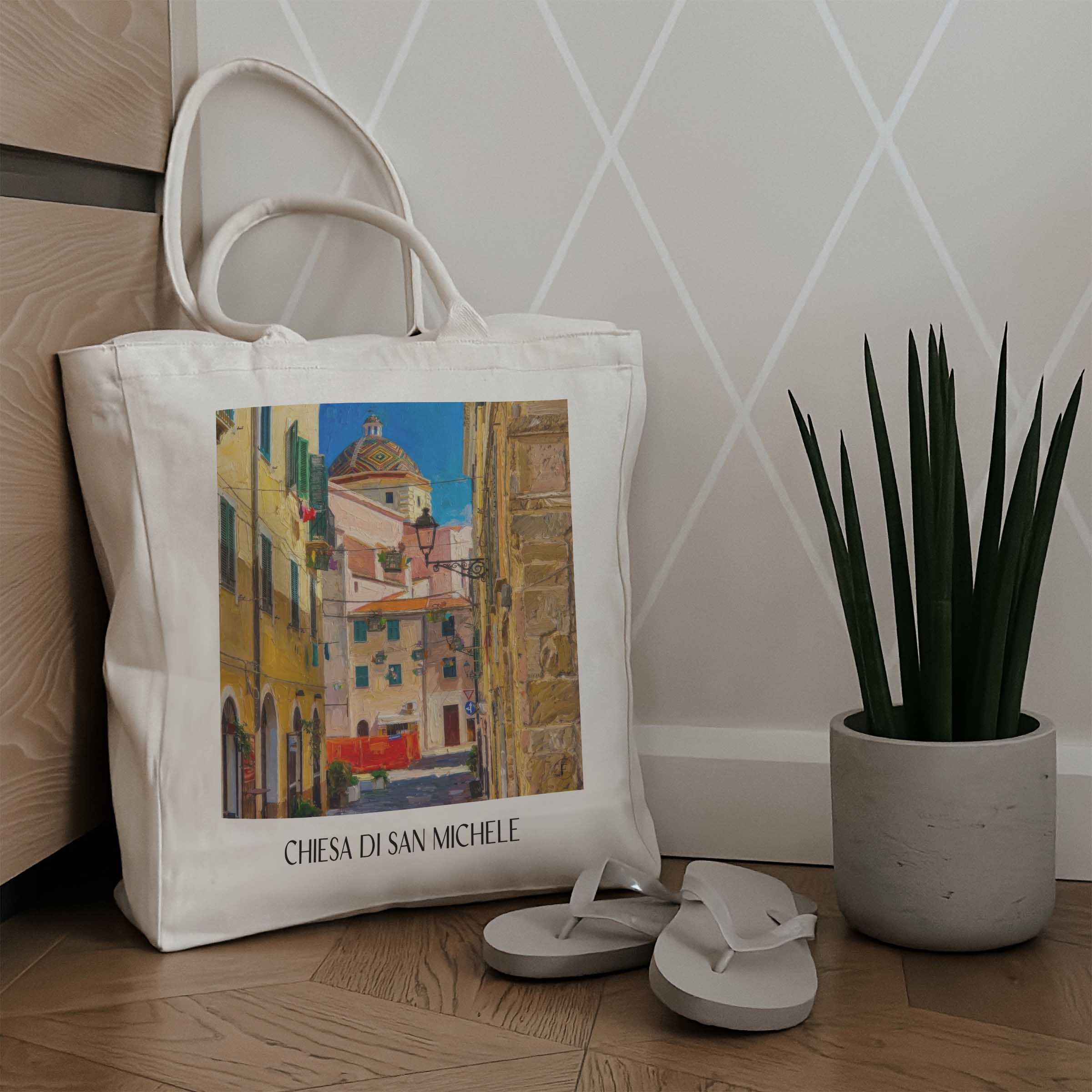 chiesa-di-san-michele-alghero-italien-einkaufstasche-oil-painting-oelgemaelde