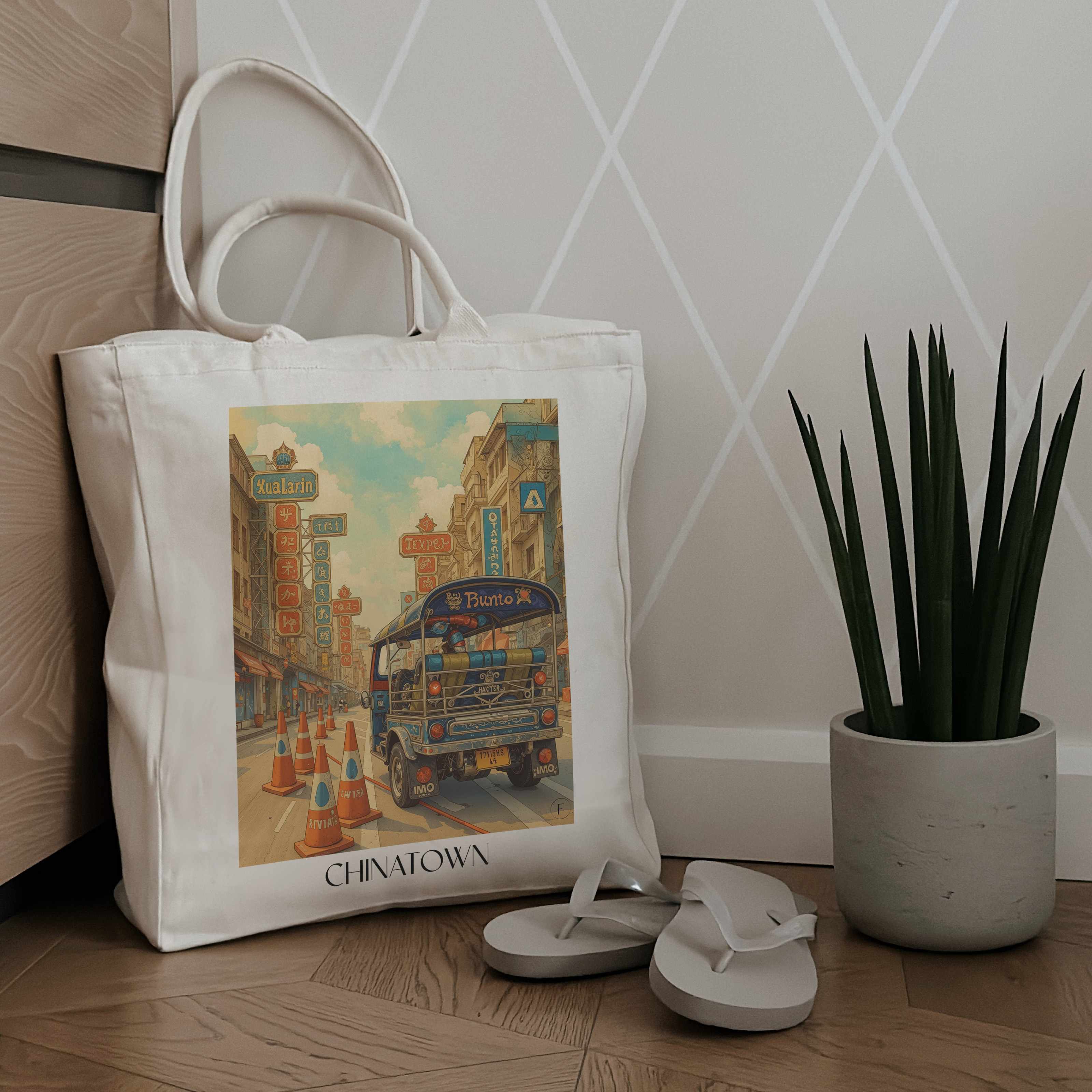 chinatown-bangkok-thailand-einkaufstasche-aquarell