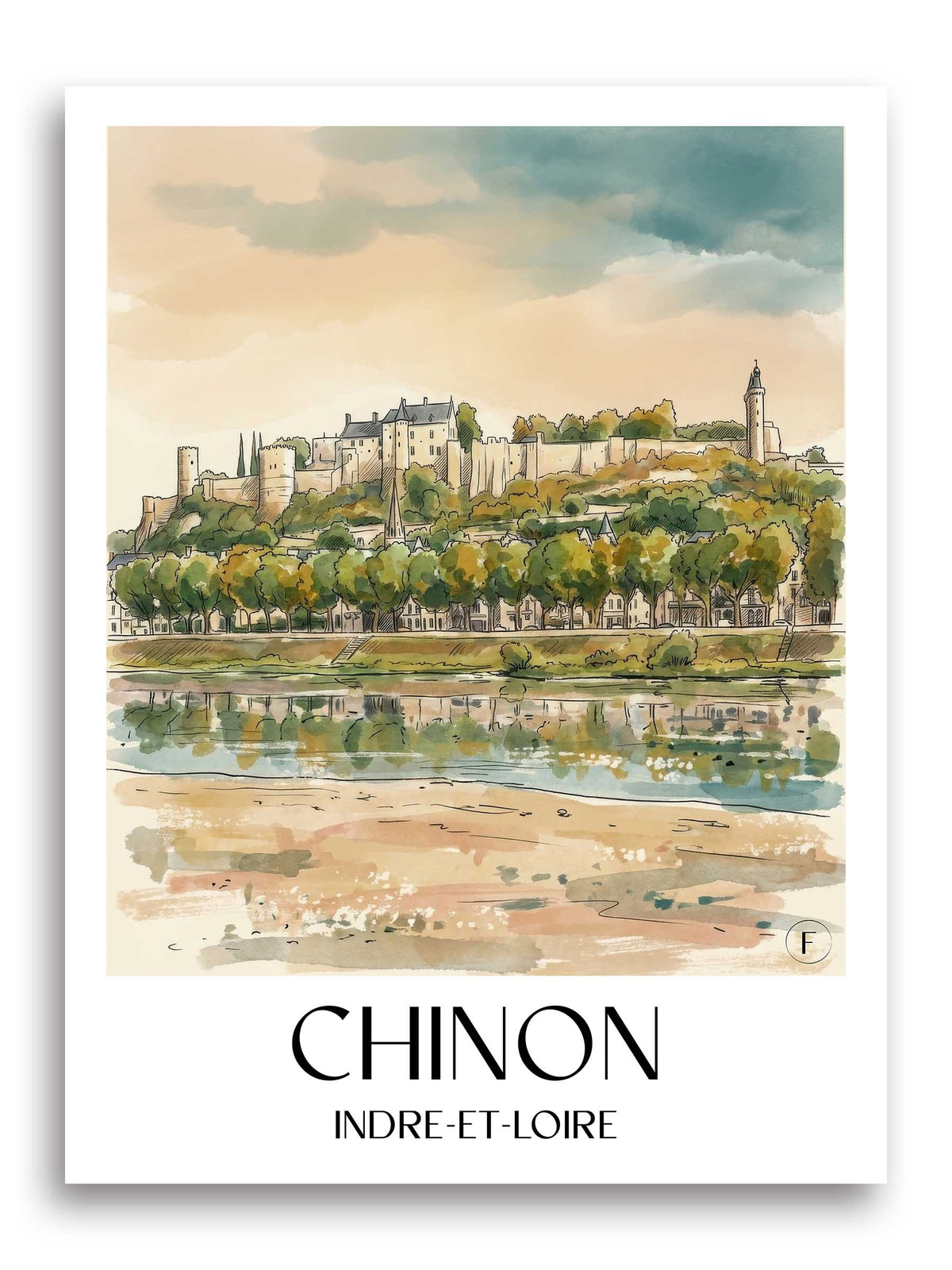 chinon-indre-et-loire-frankreich-poster-aquarell